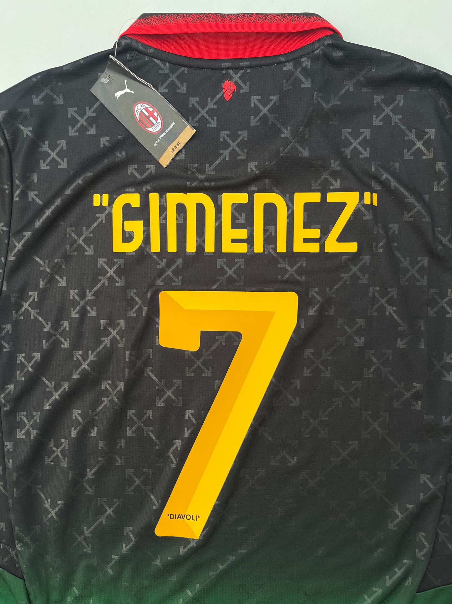 Jersey AC Milan Cuarta 2024 2025 OFF White Santiago Giménez (L)