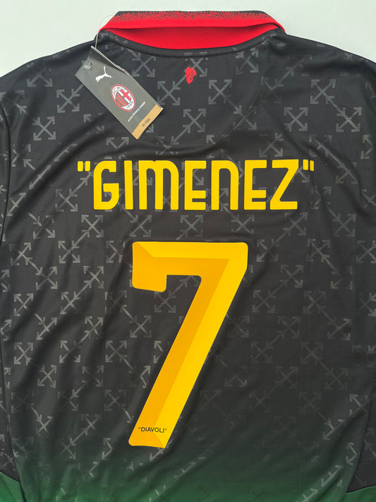 Jersey AC Milan Cuarta 2024 2025 OFF White Santiago Giménez (L)