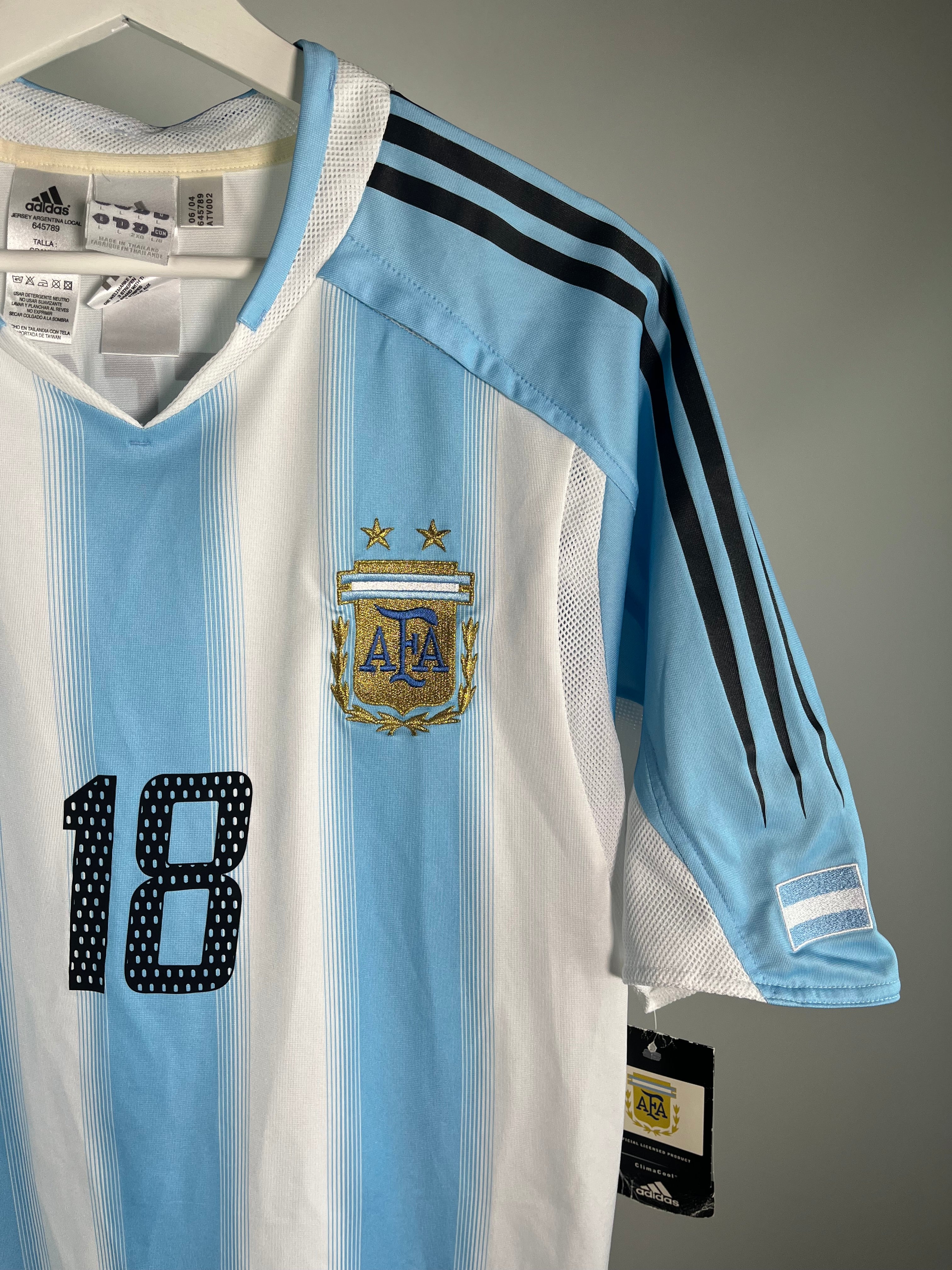 Jersey Argentina Local 2004 2006 Lionel Messi *C/Etiquetas* (L)