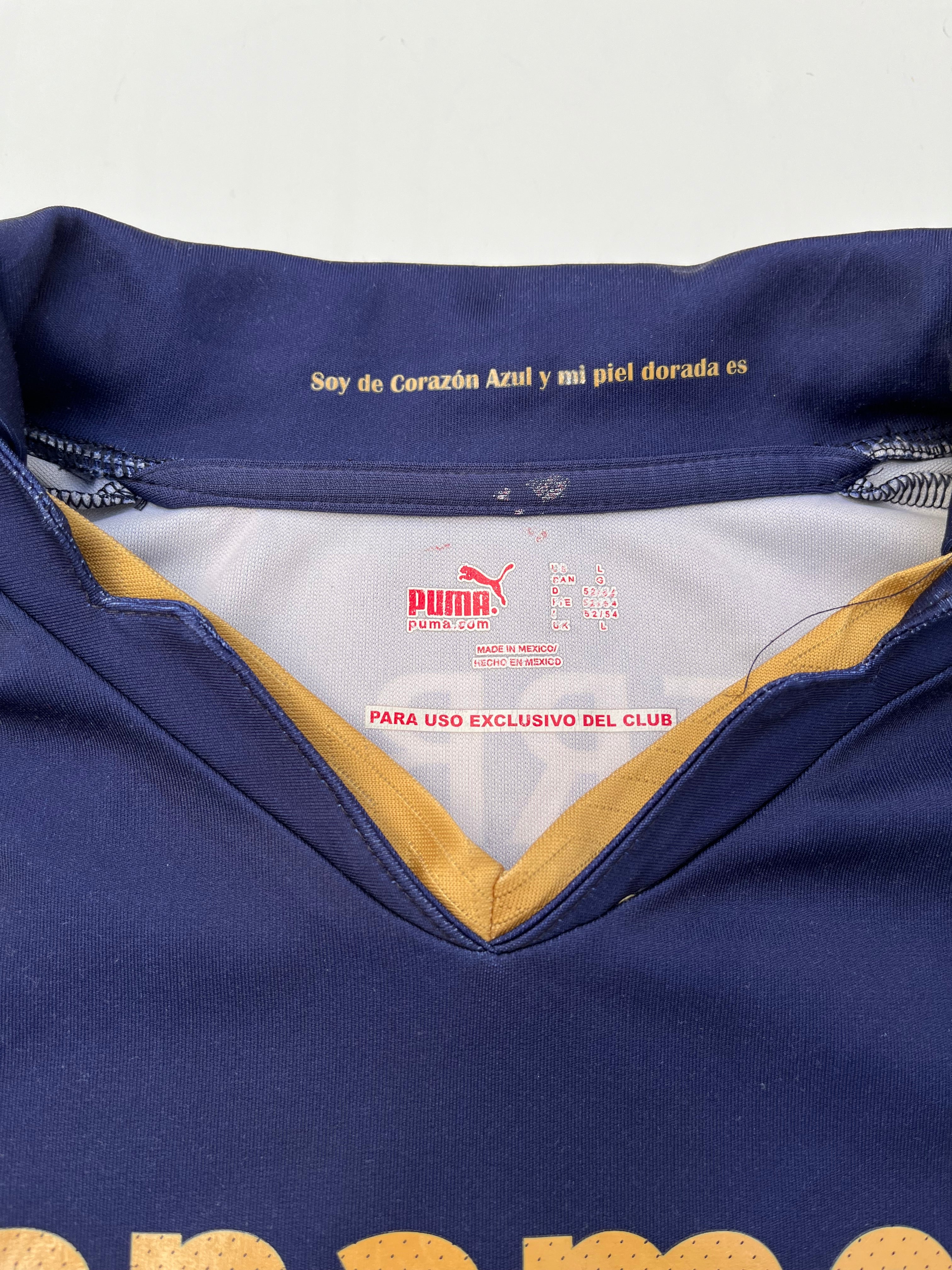 Jersey Pumas Visita 2010 2011 Utilería Dante López (L)