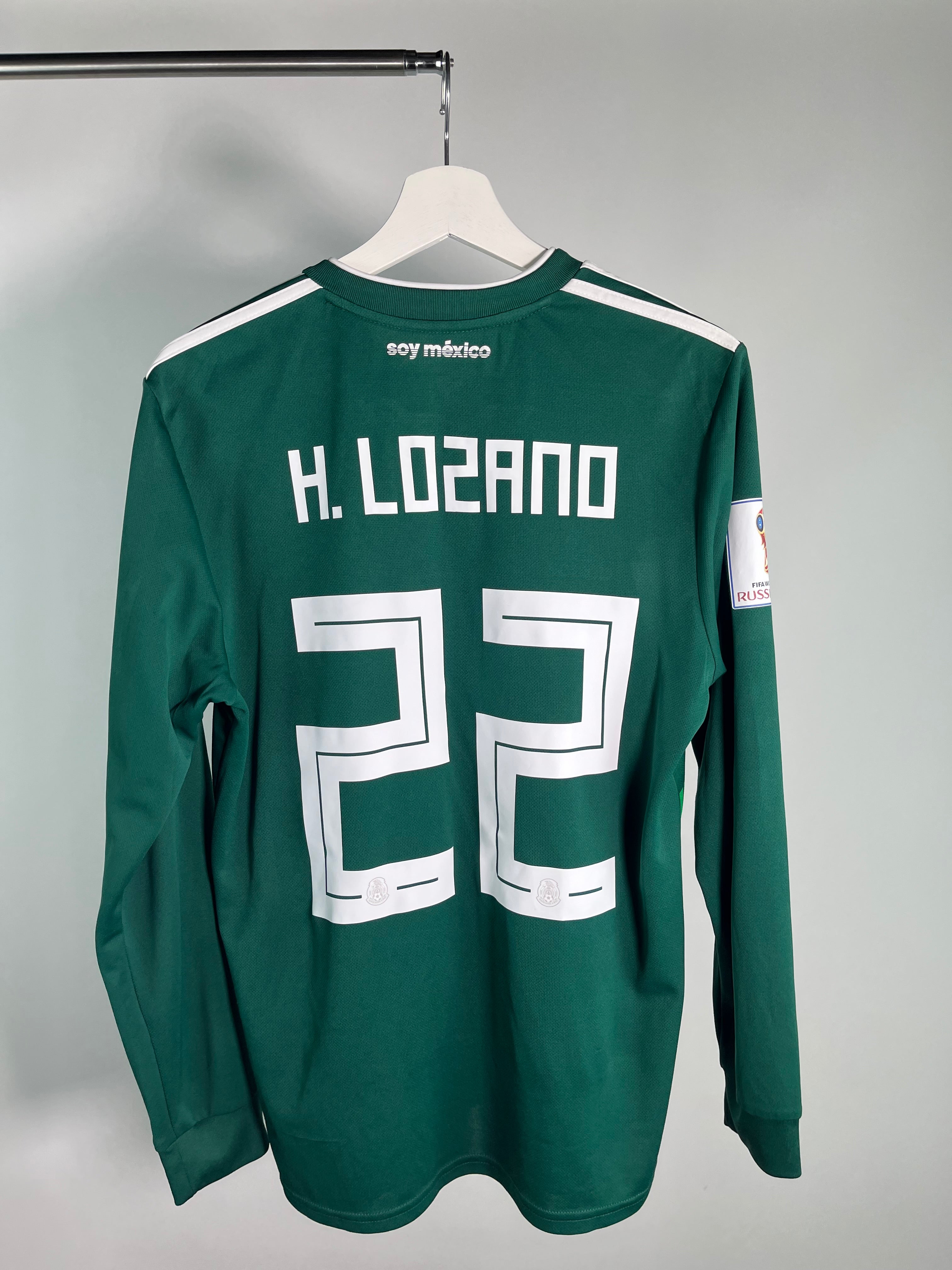 Jersey México Local 2018 2019 *Match Detail vs Alemania* Manga Larga Hirving Lozano (M)