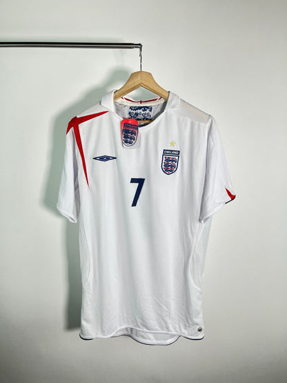 Jersey Inglaterra Local 2006 2008 *C/Etiquetas* David Beckham (XL)