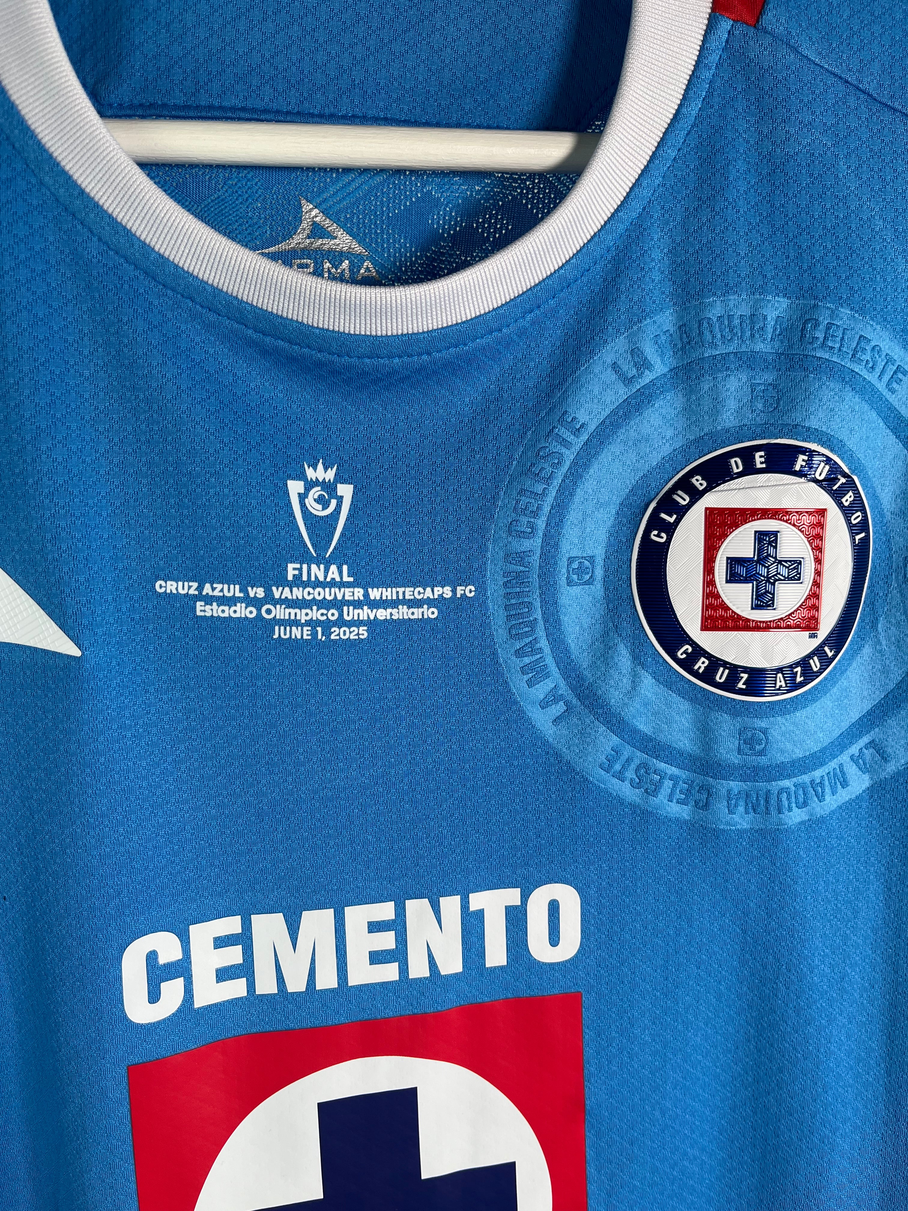 Jersey Cruz Azul Local 2024 2025 *Match Detail vs Vancouver Whitecaps* Ángel Sepúlveda (S)