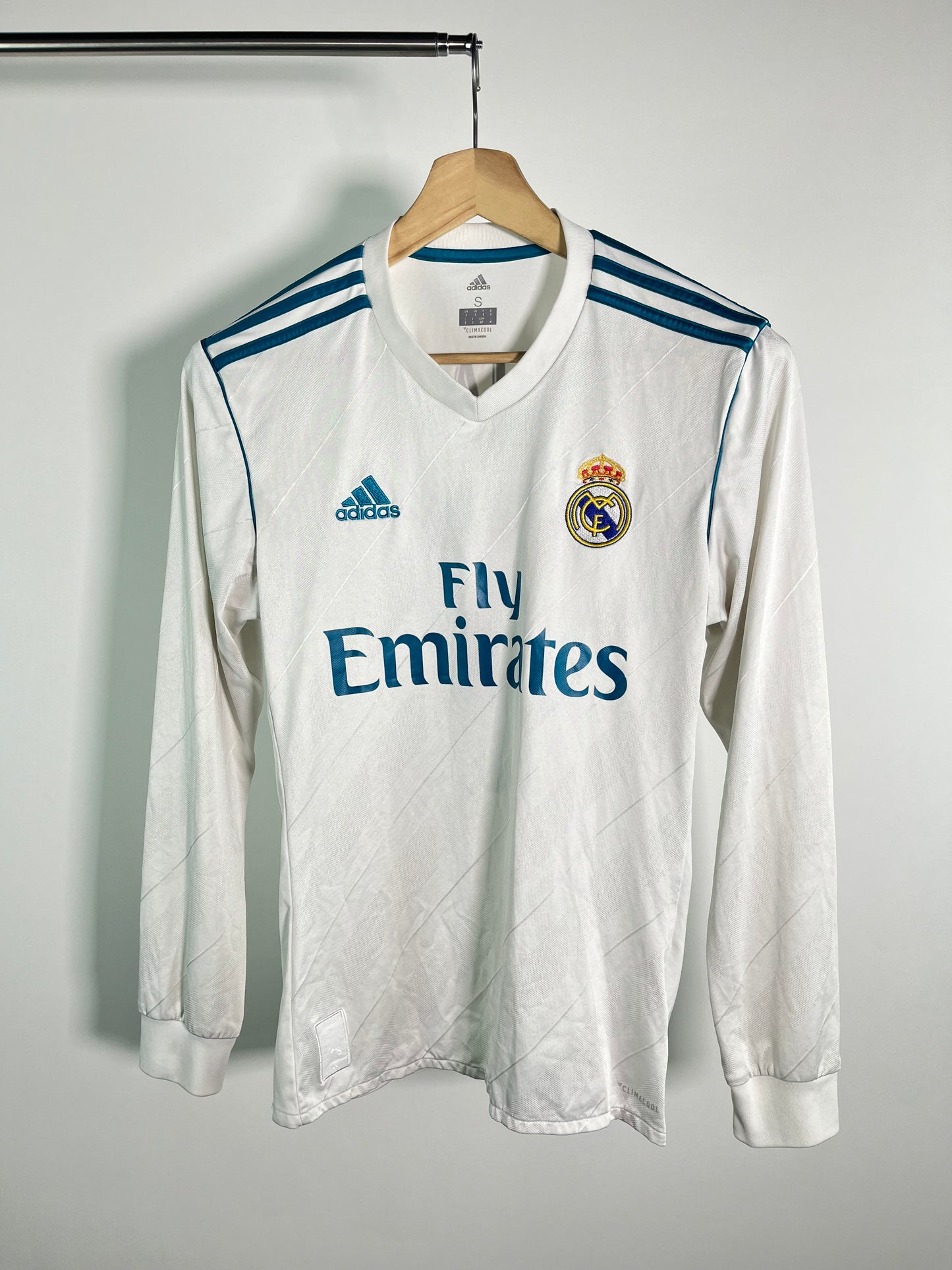 Jersey Real Madrid Local 2017 2018 Manga Larga Cristiano Ronaldo (S)