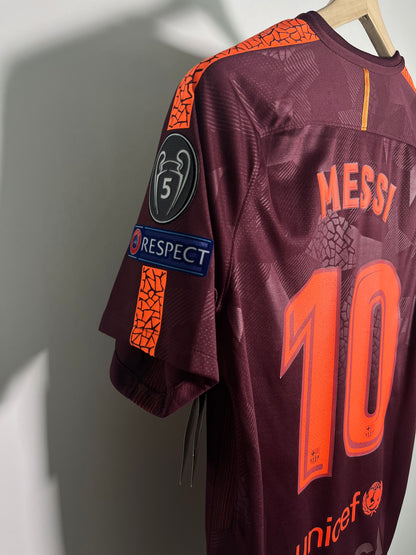 Jersey Barcelona Tercera 2017 2018 *C/Etiquetas* Champions League Lionel Messi (M)