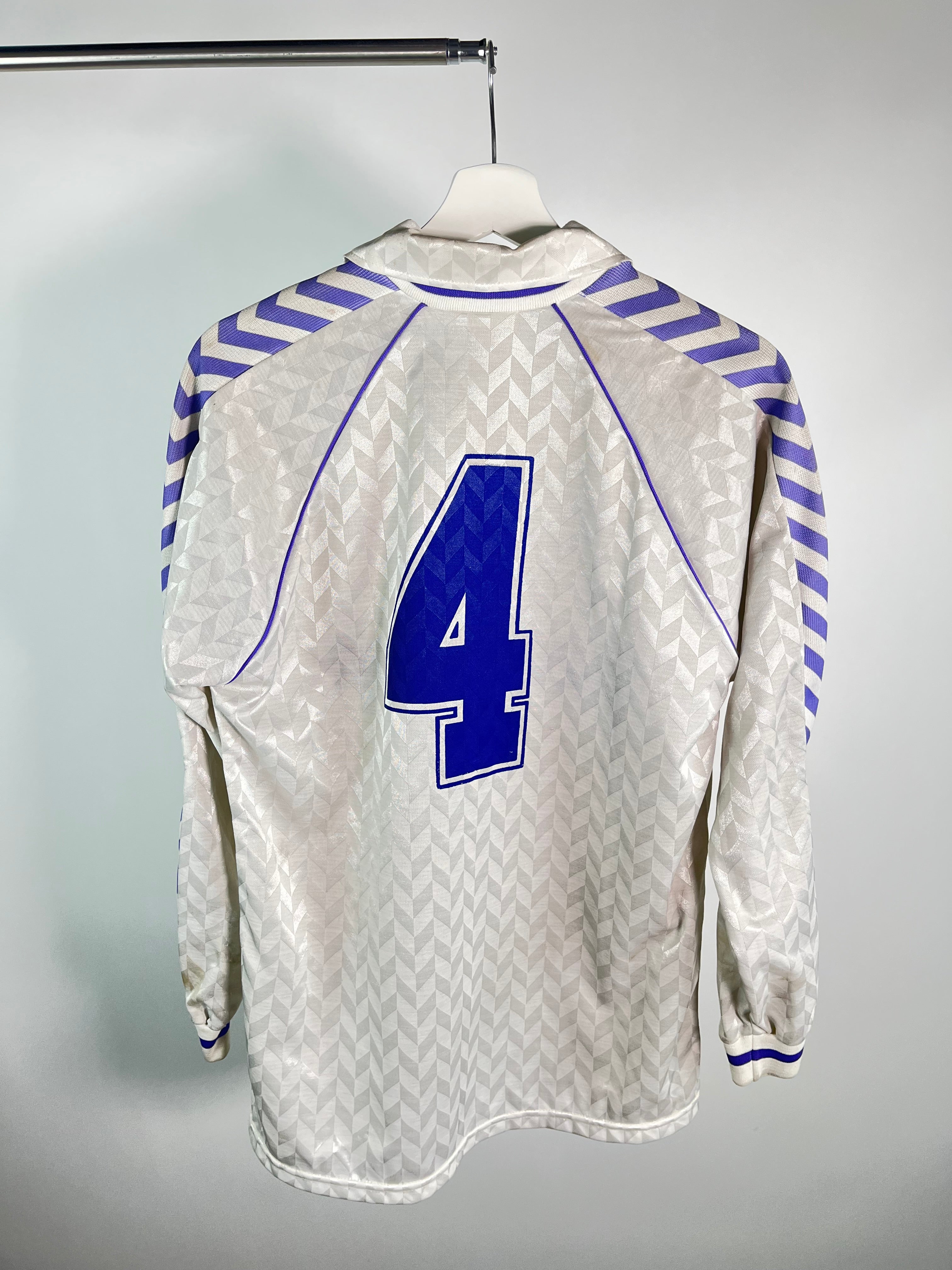 Jersey Real Madrid Local 1988 1989 Manga Larga Match Worn Autografiada Hugo Sanchez (S)