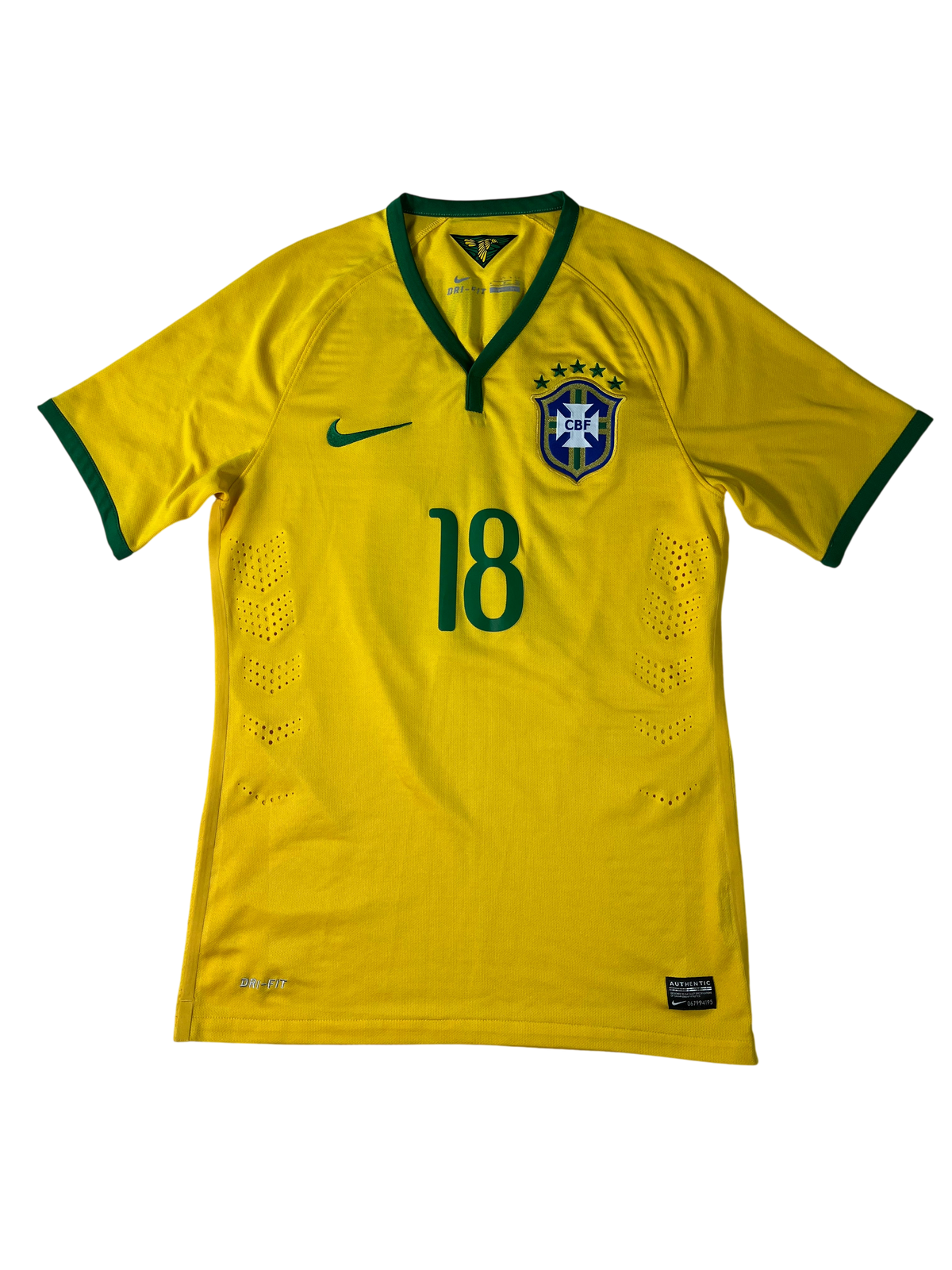 Jersey Brasil Local 2014 2016 Versión Jugador Paulinho (S)