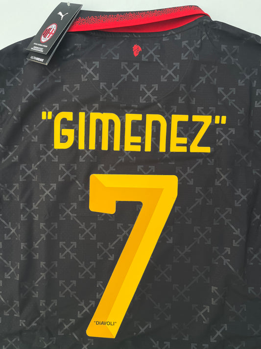 Jersey AC Milan Cuarta 2024 2025 OFF White Versión Jugador Con Caja Santiago Giménez (L)