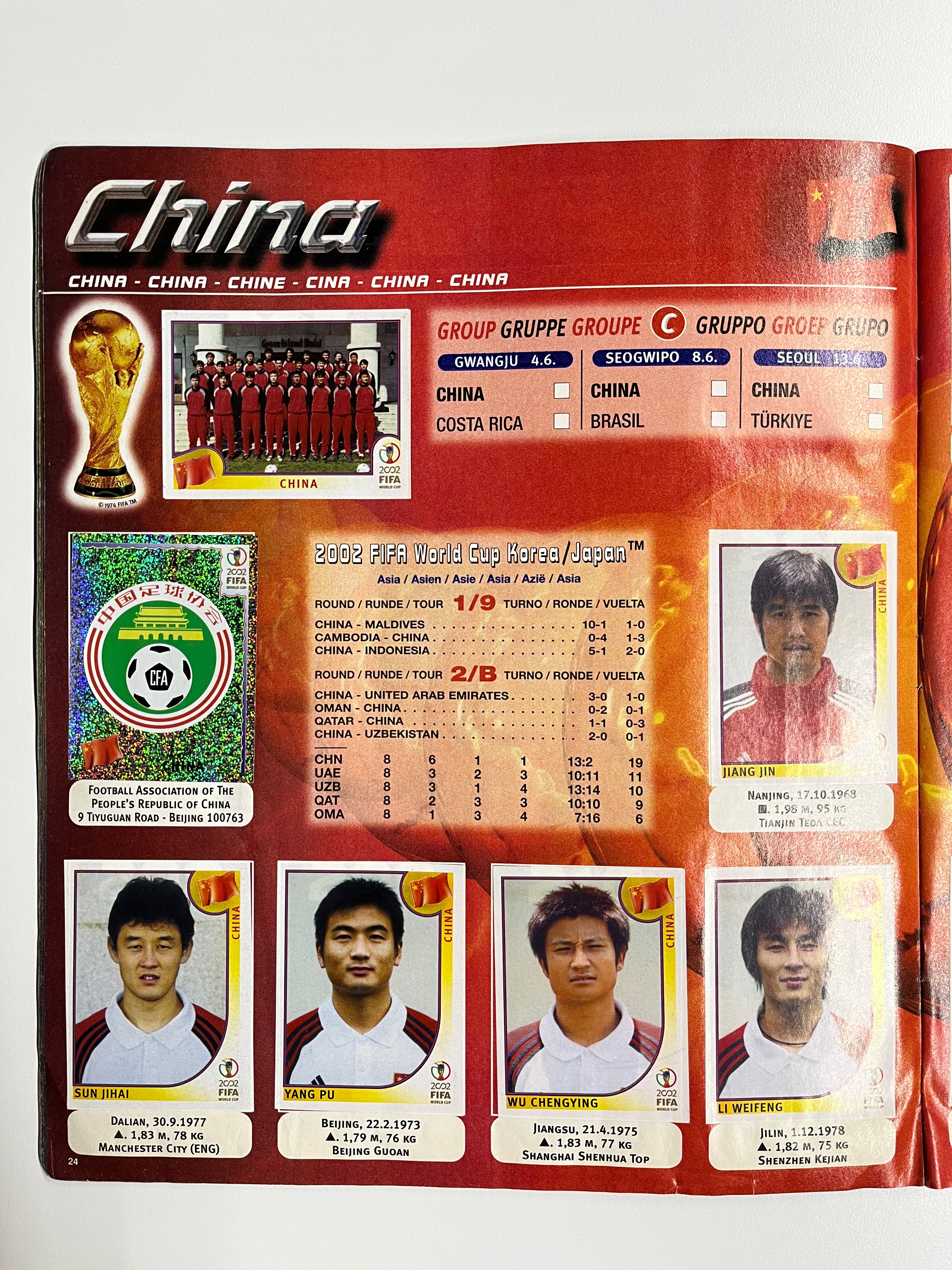 Álbum Panini Mundial Corea Japón 2002