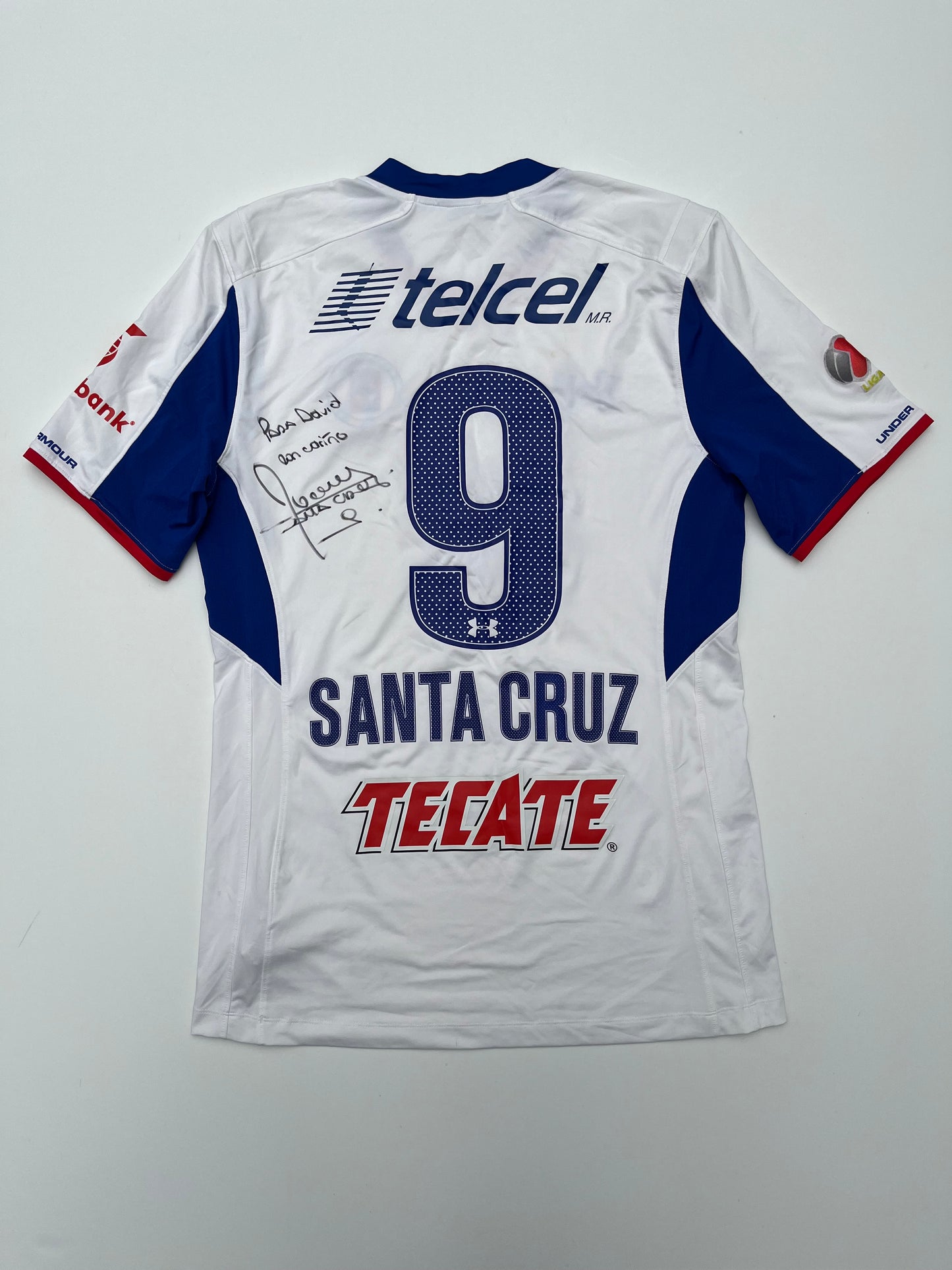 Jersey Cruz Azul Visita 2014 2015 Roque Santa Cruz Autografiado (L)