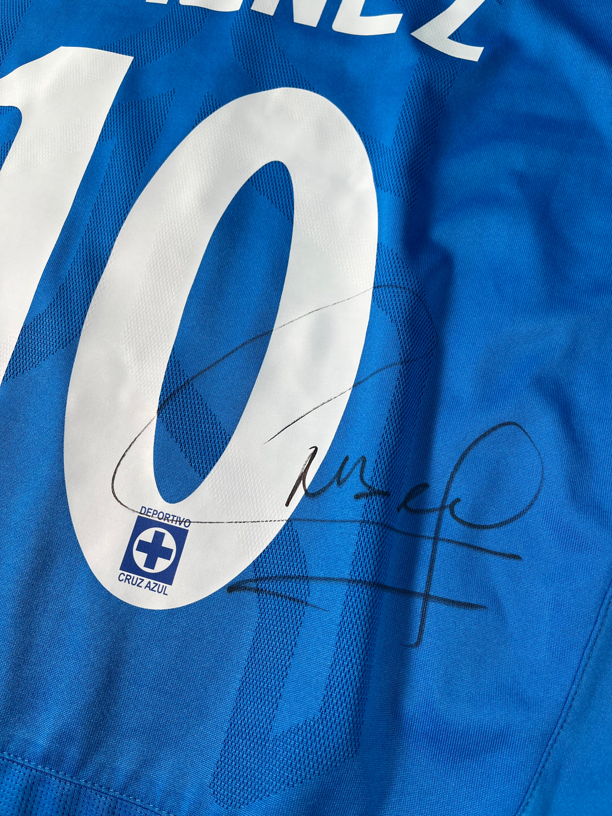Jersey Cruz Azul Local 2009 2010 Autografiada Christian "Chaco" Giménez (M)