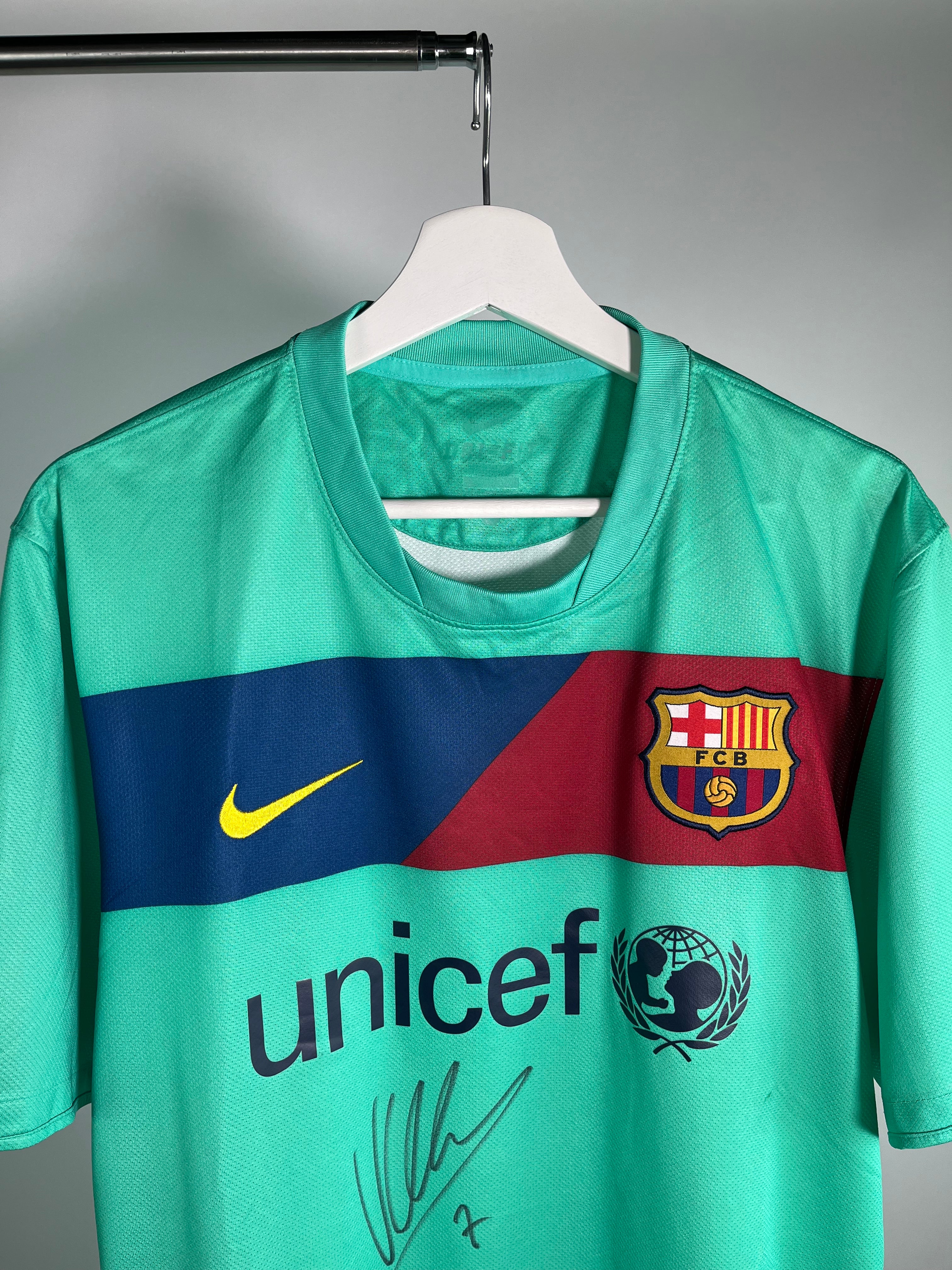 Jersey Barcelona Visita 2010 2011 Autografiado Por David Villa (L)