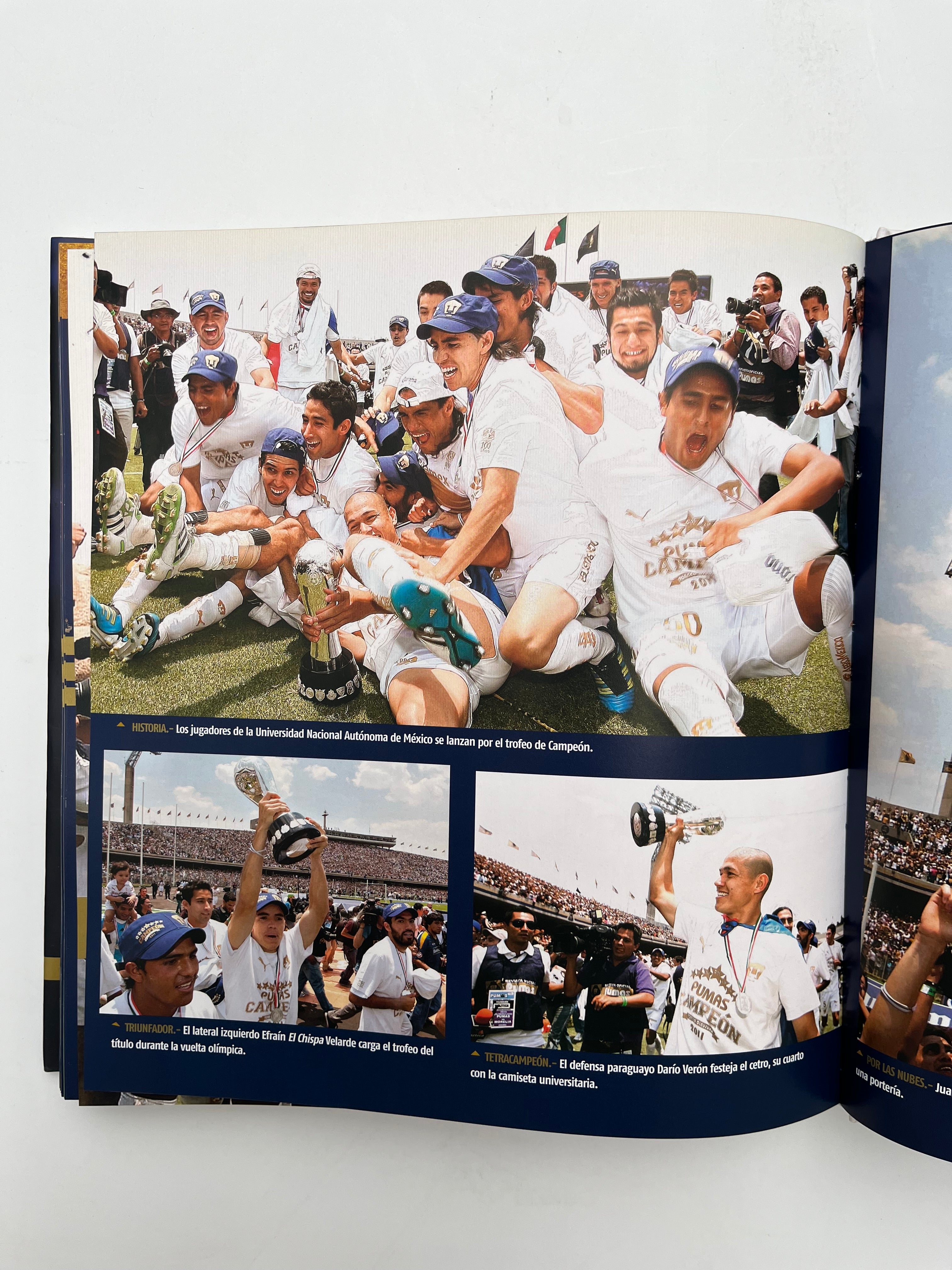 Libro Pumas Campeonatos En Azul y Oro Edición Pasta Dura