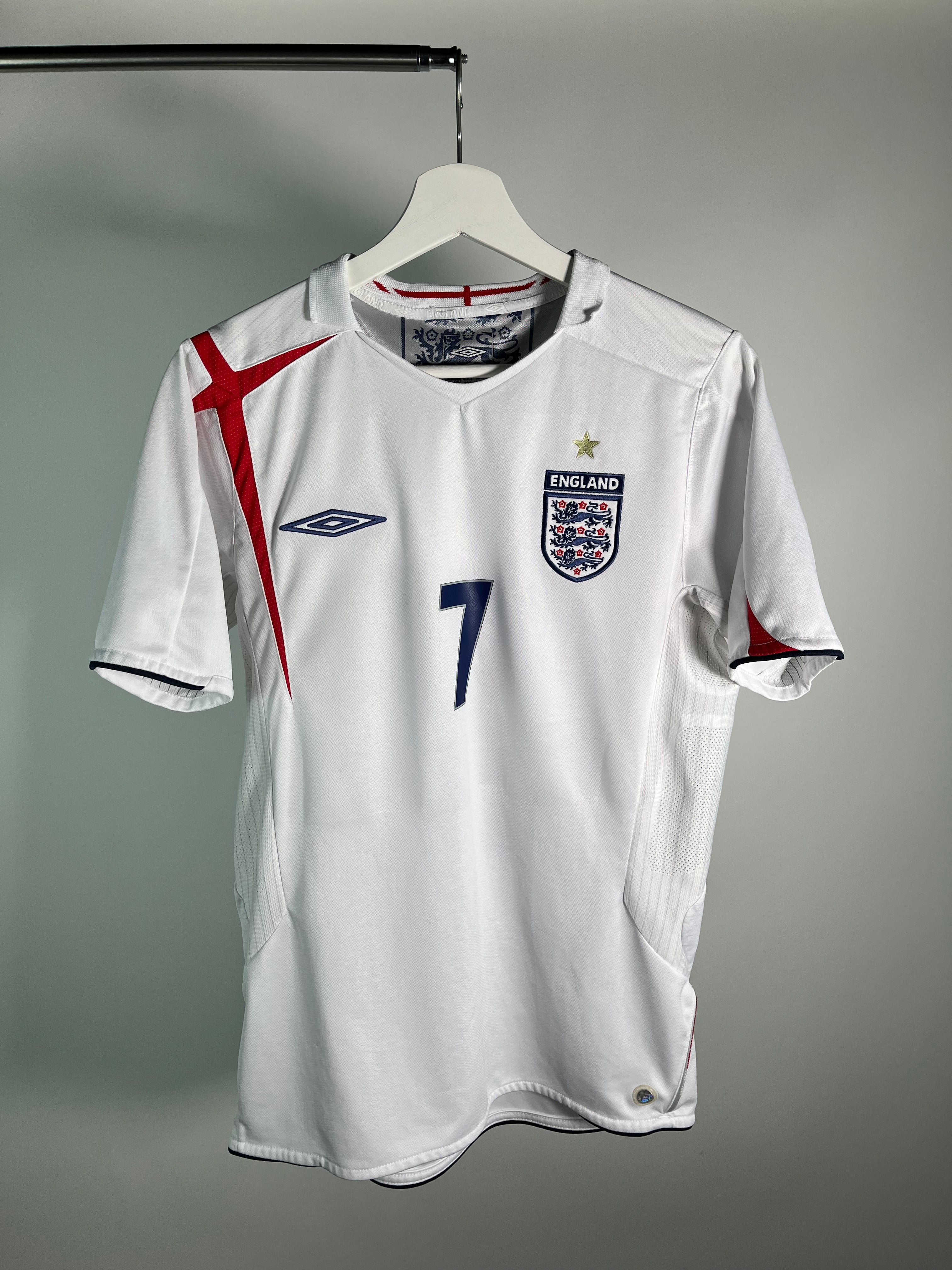 Jersey Inglaterra Local 2006 2008 David Beckham (S)