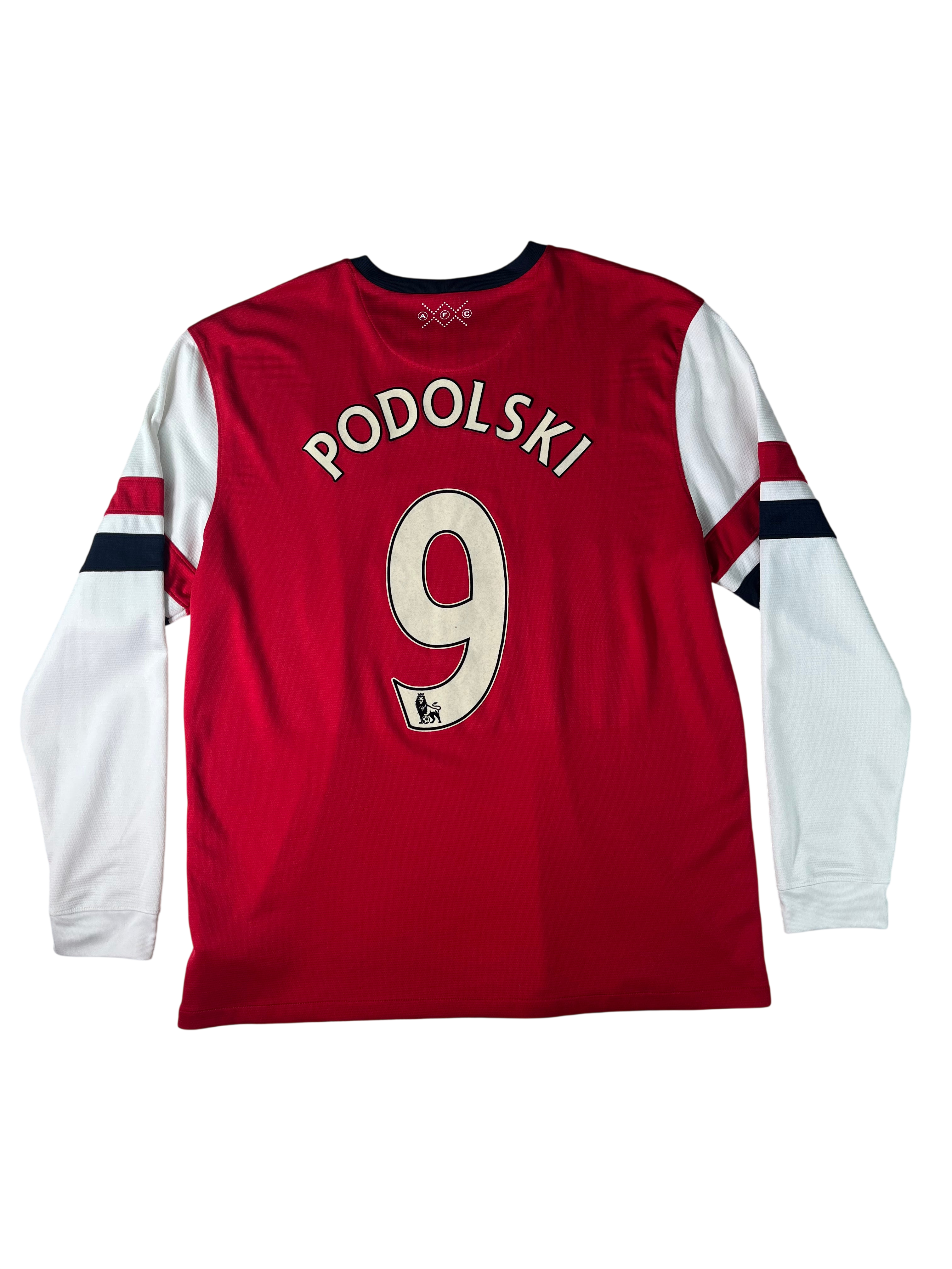 Jersey Arsenal Local 2013 2014 Manga Larga Lukas Podolski (XL)