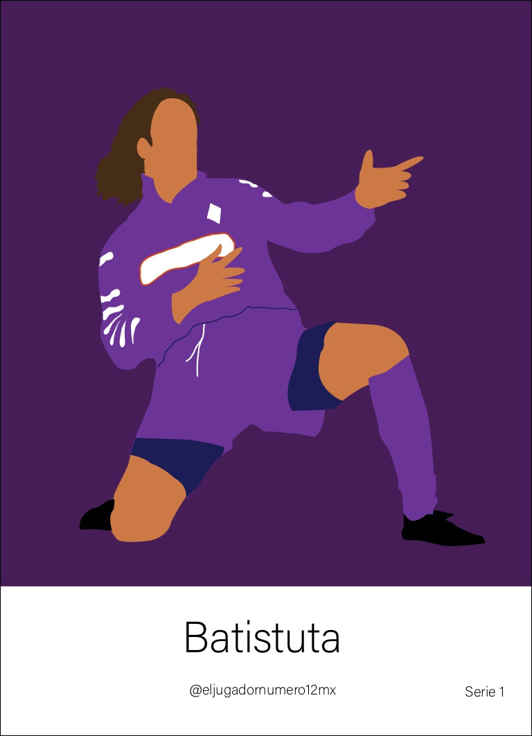 Art Print Fiorentina 1998 1999 Gabriel Batistuta