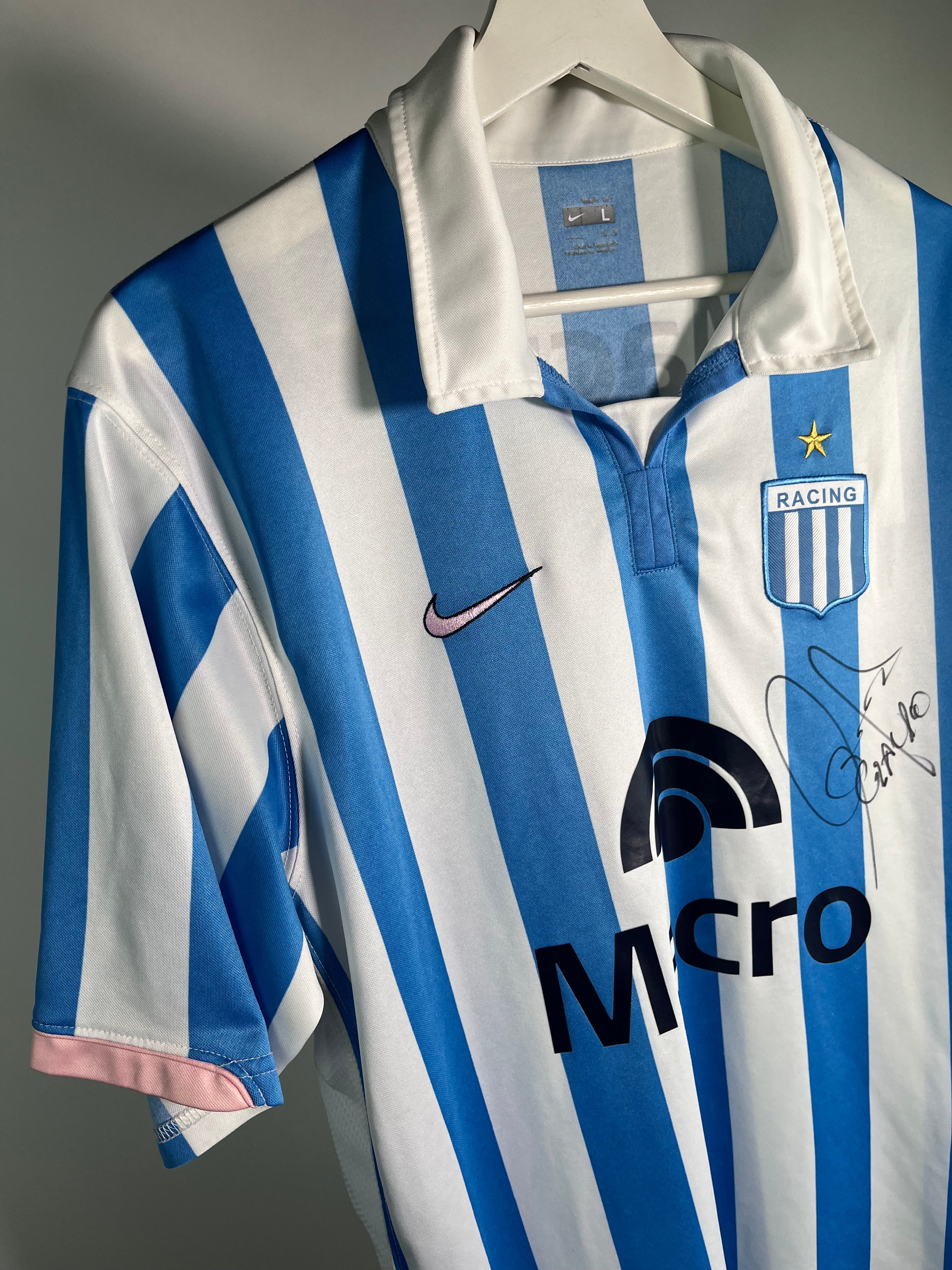 Jersey Racing Club Local 2007 2008 Autografiado Por Claudio Piojo López (L)