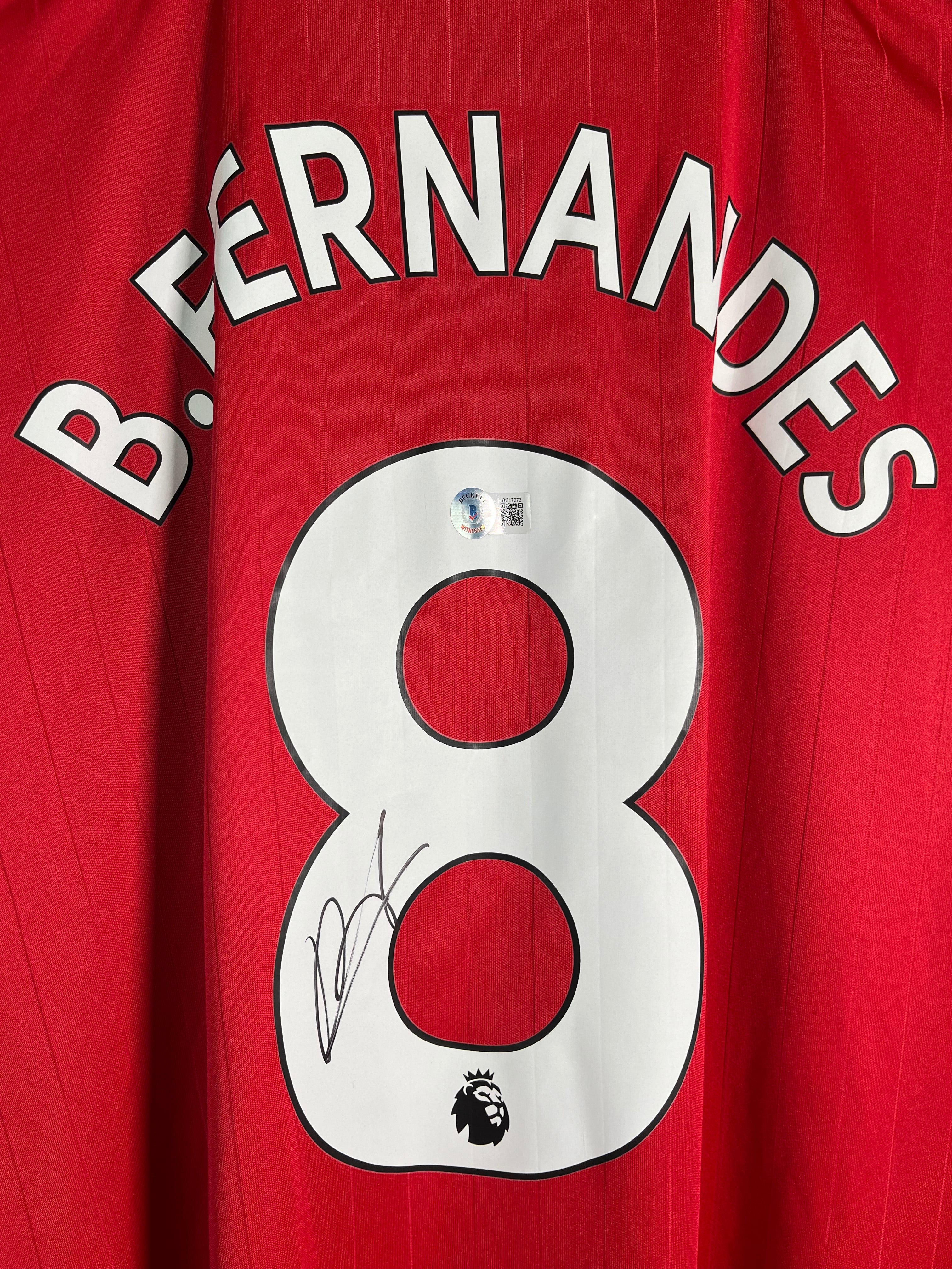 Jersey Manchester United Local 2022 2023 Autografiado Bruno Fernandes (L)