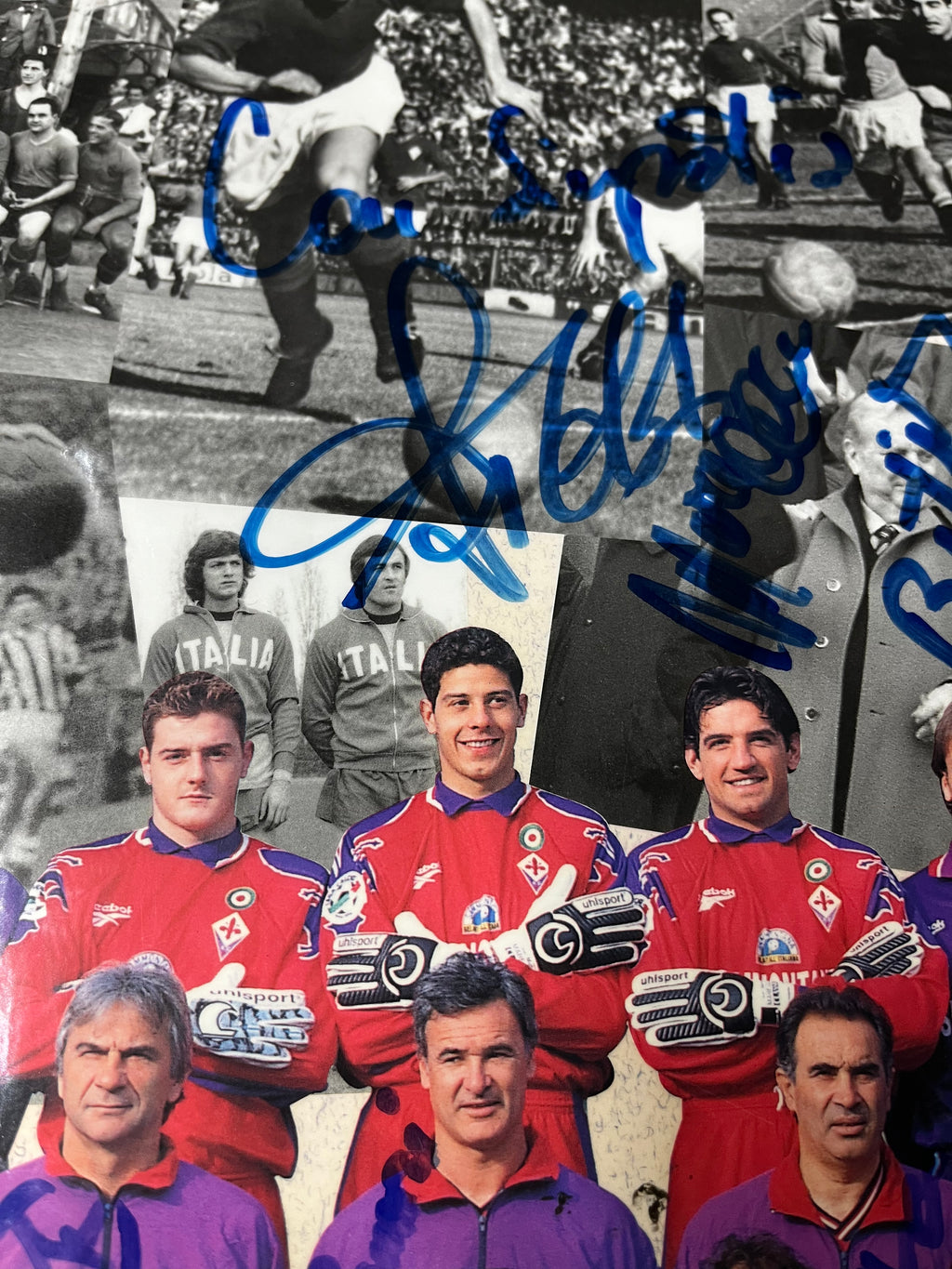 Póster Fiorentina 1996 1997 *Autografiado Por Plantilla*