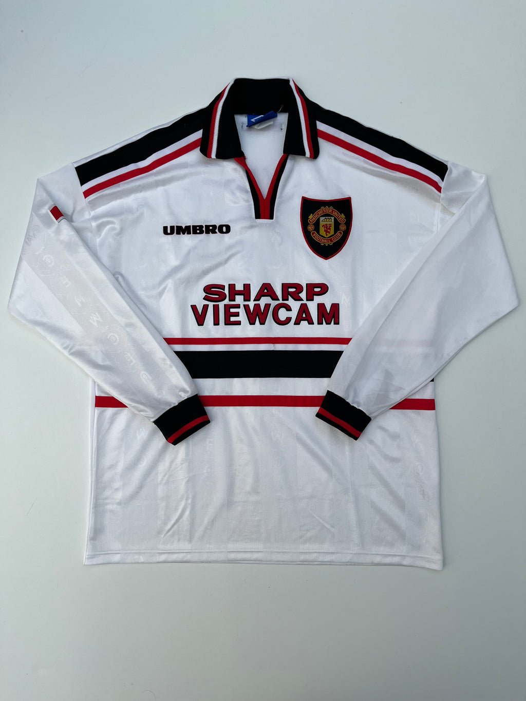 Jersey Manchester United Visita 1998 1999 Manga Larga David Beckham (XL)