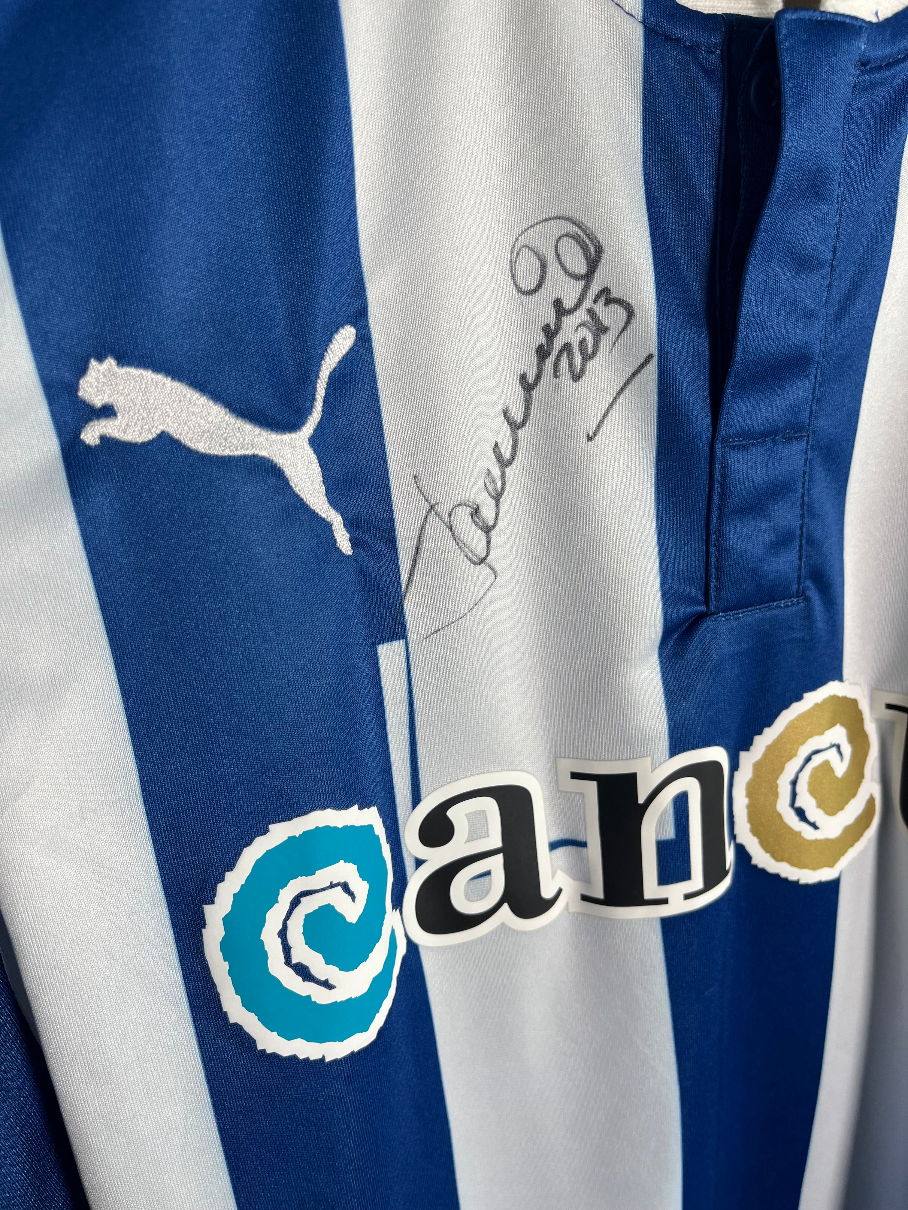 Jersey Espanyol de Barcelona Local 2012 2013 Autografiado Javier Aguirre (M)