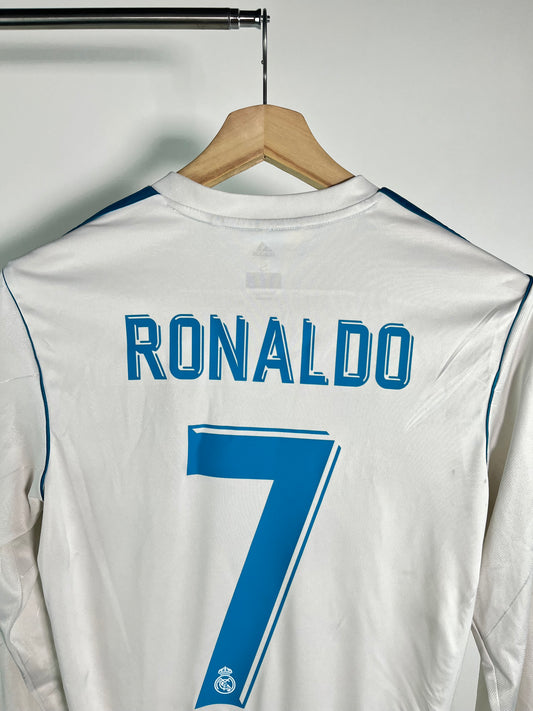 Jersey Real Madrid Local 2017 2018 Manga Larga Cristiano Ronaldo (S)