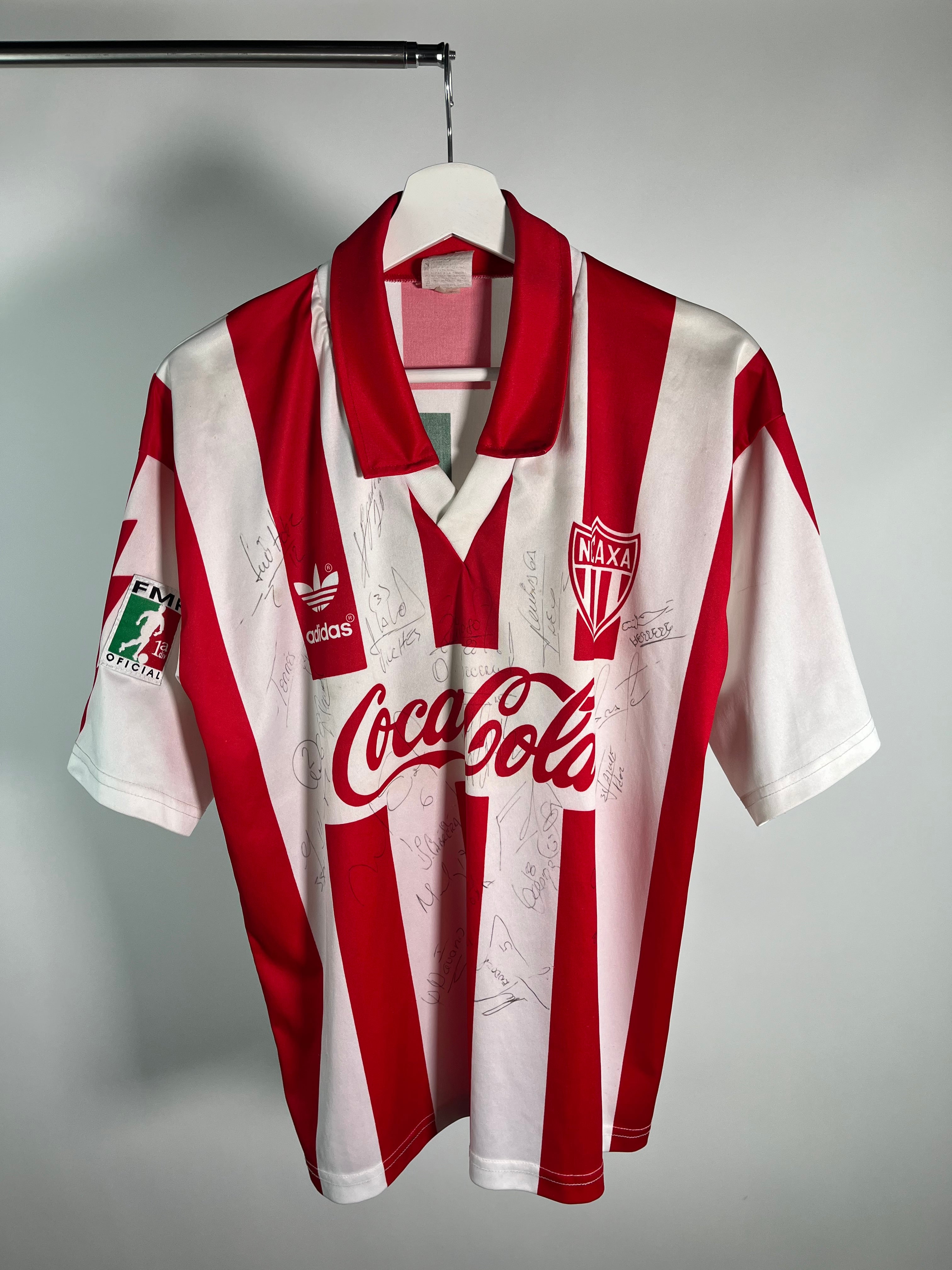Jersey Necaxa Local 1994 1995 Utilería Octavio Becerril Autografiada (M)