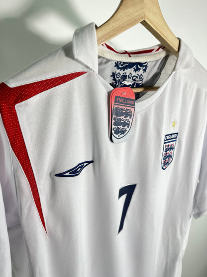 Jersey Inglaterra Local 2006 2008 *C/Etiquetas* David Beckham (XL)