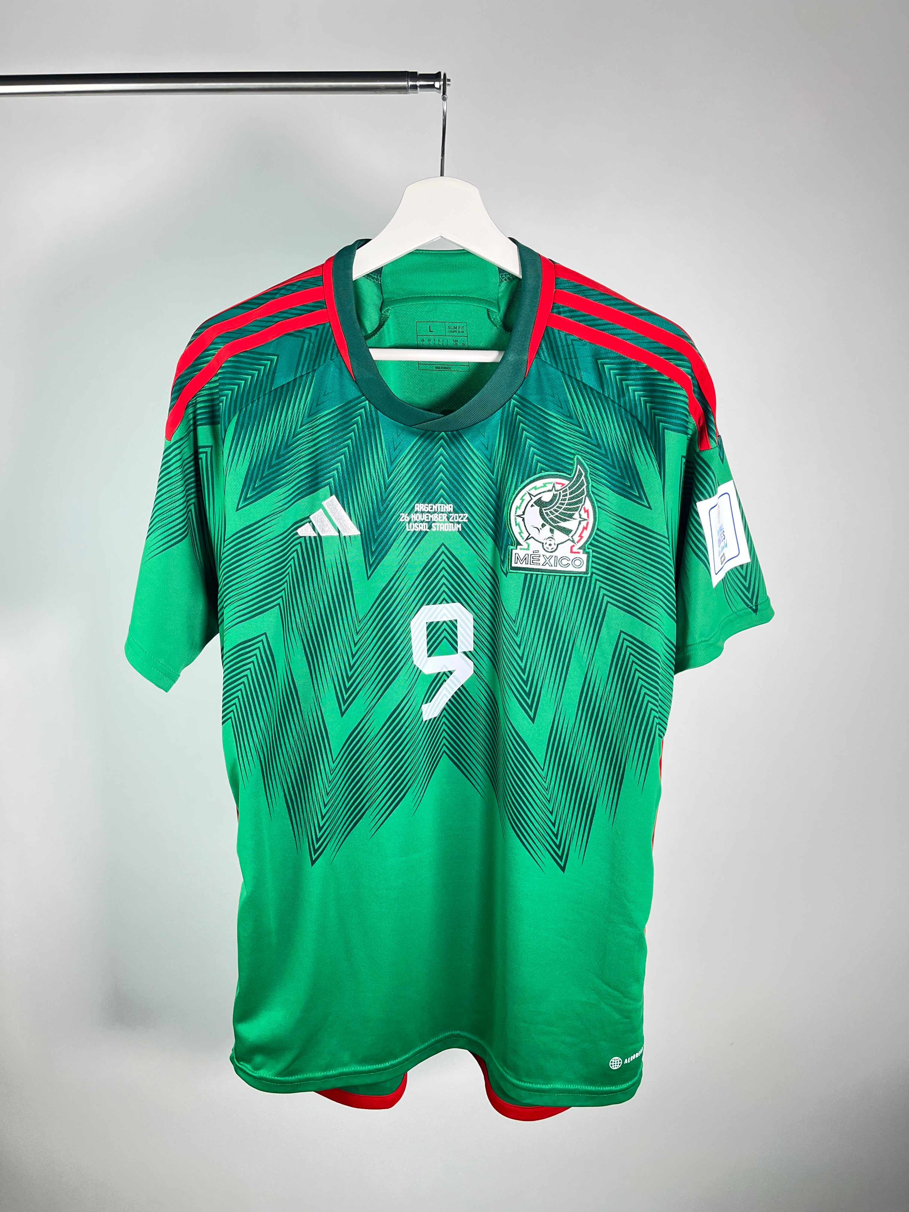 Jersey México Local 2022 2023 *Match Detail vs Argentina* Raúl Jiménez (L)