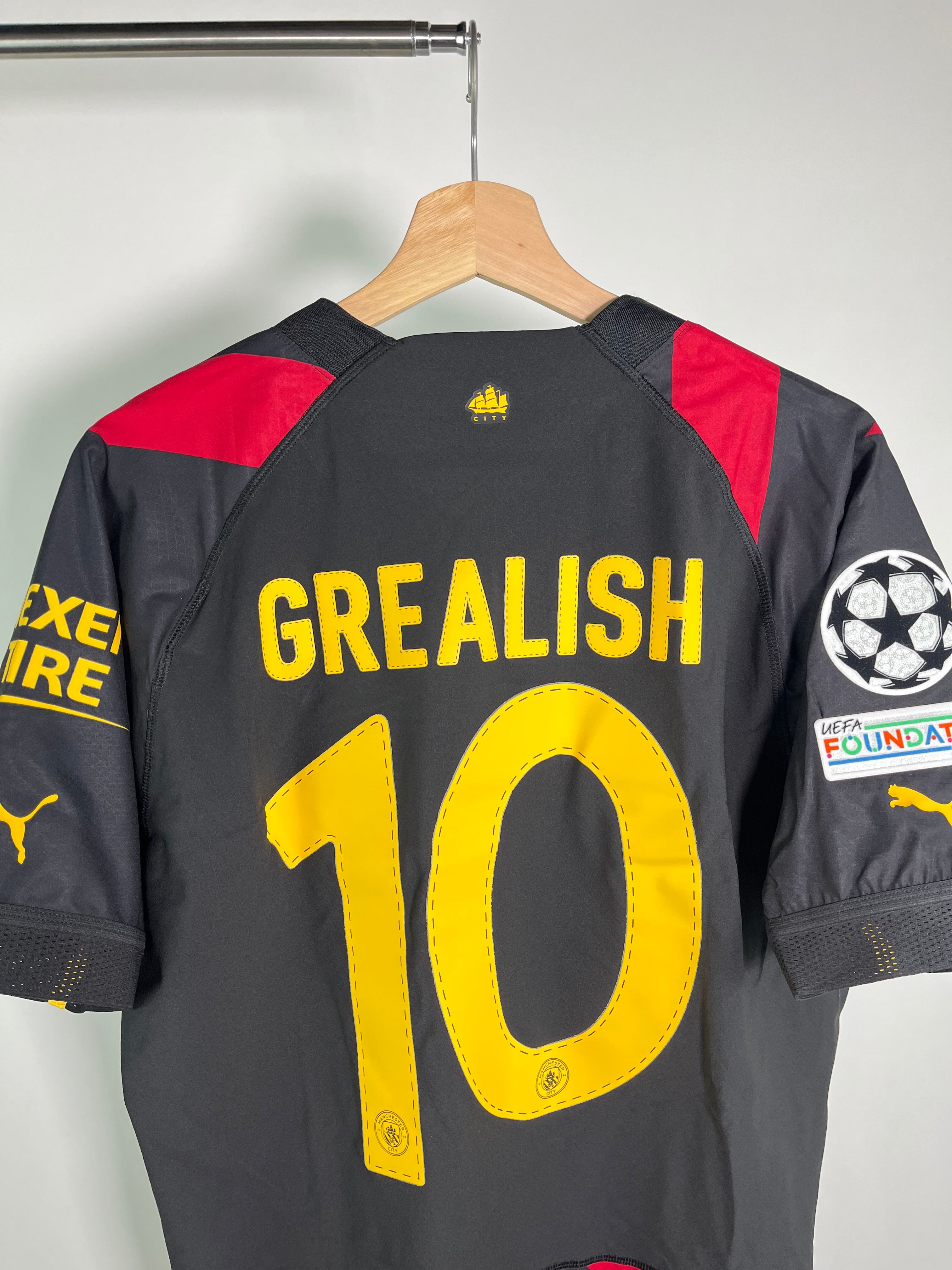 Jersey Manchester City Visita 2022 2023 Versión Jugador Jack Grealish *C/Etiquetas* Incluye Caja (XL)