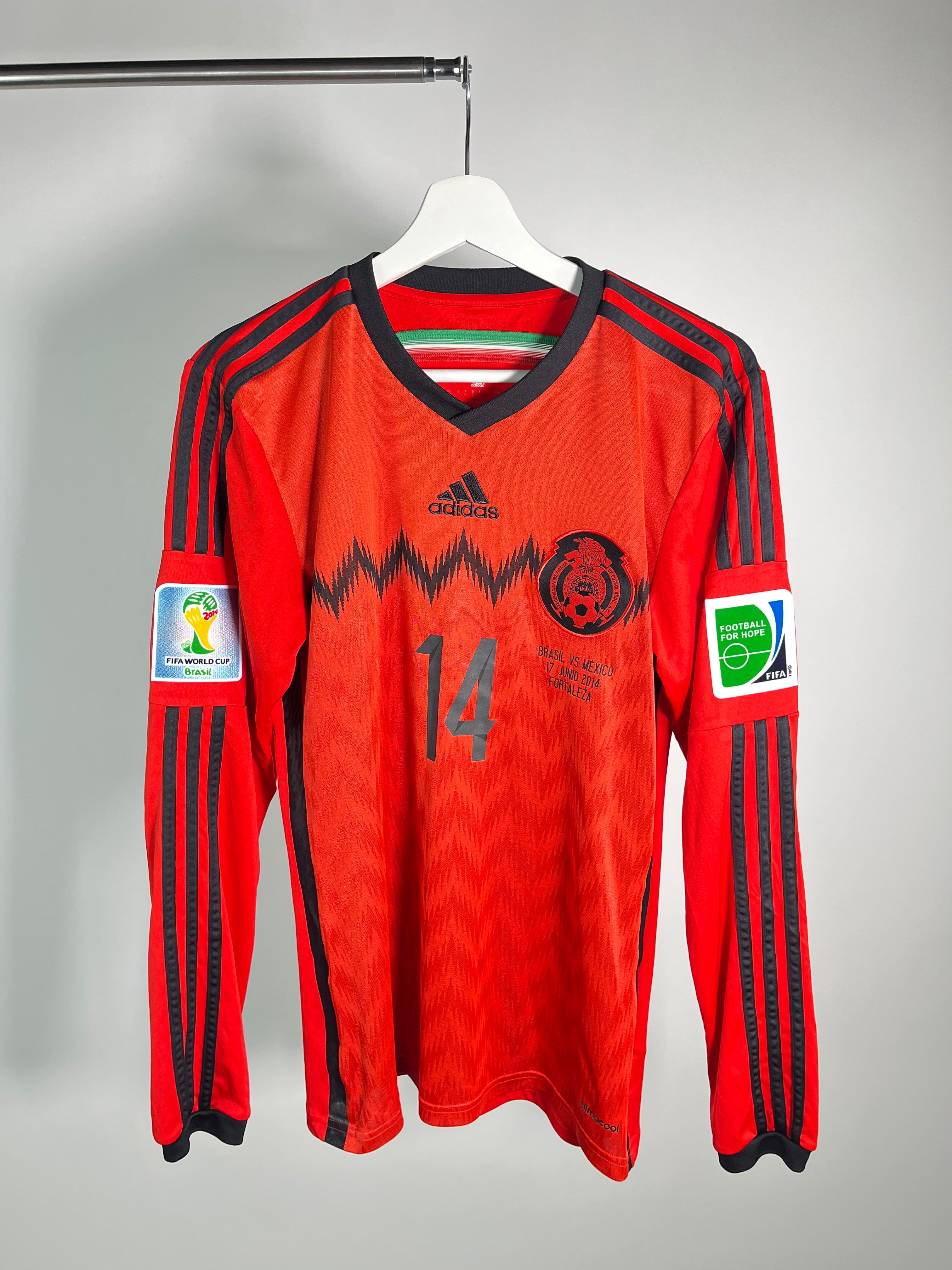 Jersey México Visita 2014 2015 *Match Detail vs Brasil* Javier Hernandez Manga Larga (S)