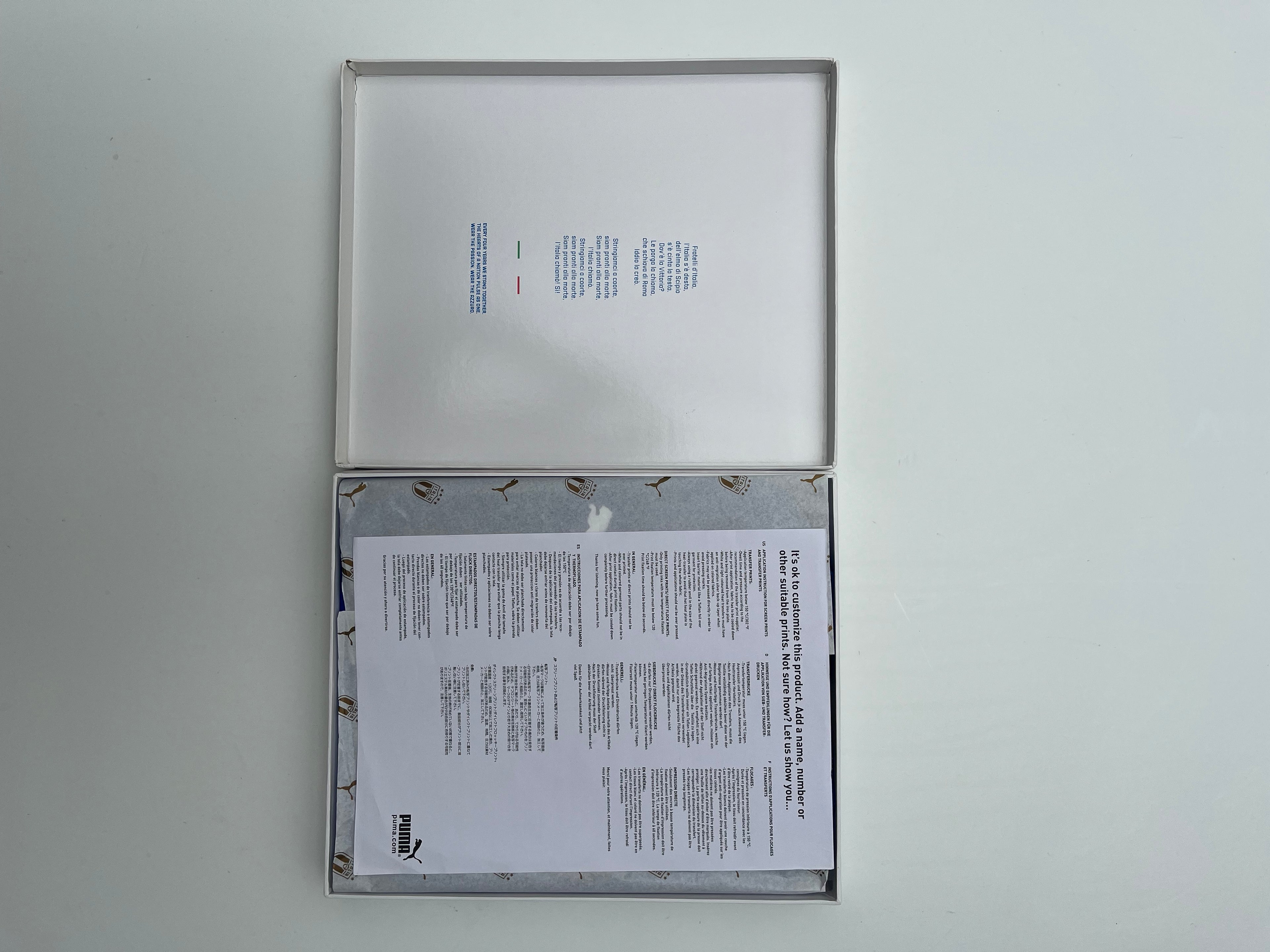 Jersey Italia Local 2018 2019 *Con Caja* Versión Jugador (M)