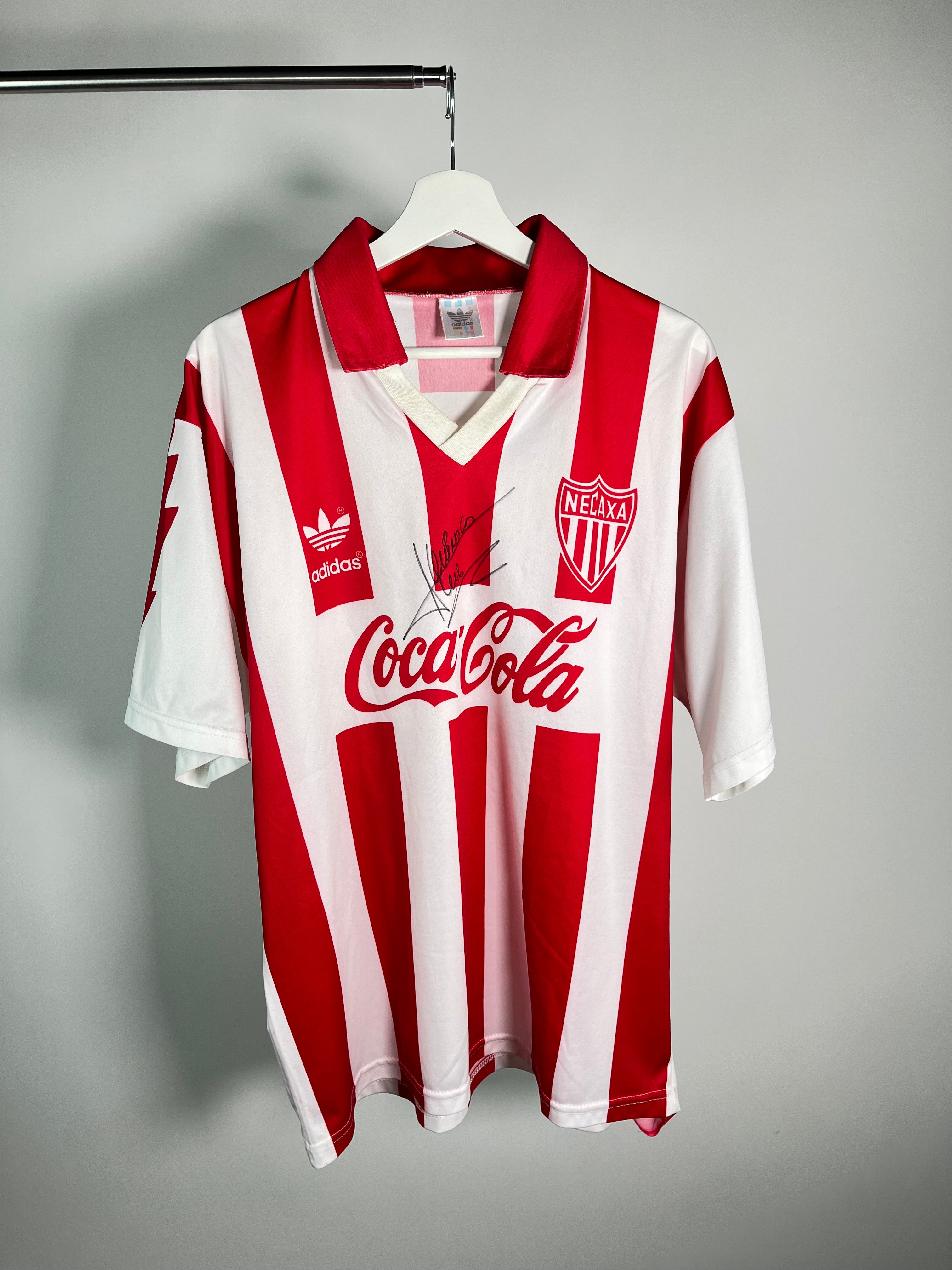 Jersey Necaxa Local 1994 1995 Autografiado Alex Aguinaga (XL)