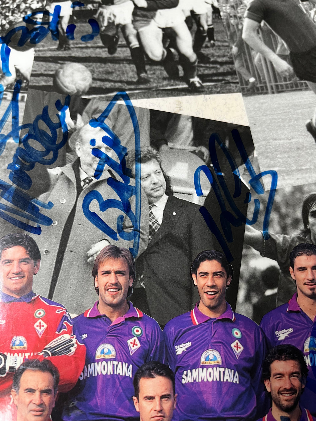 Póster Fiorentina 1996 1997 *Autografiado Por Plantilla*