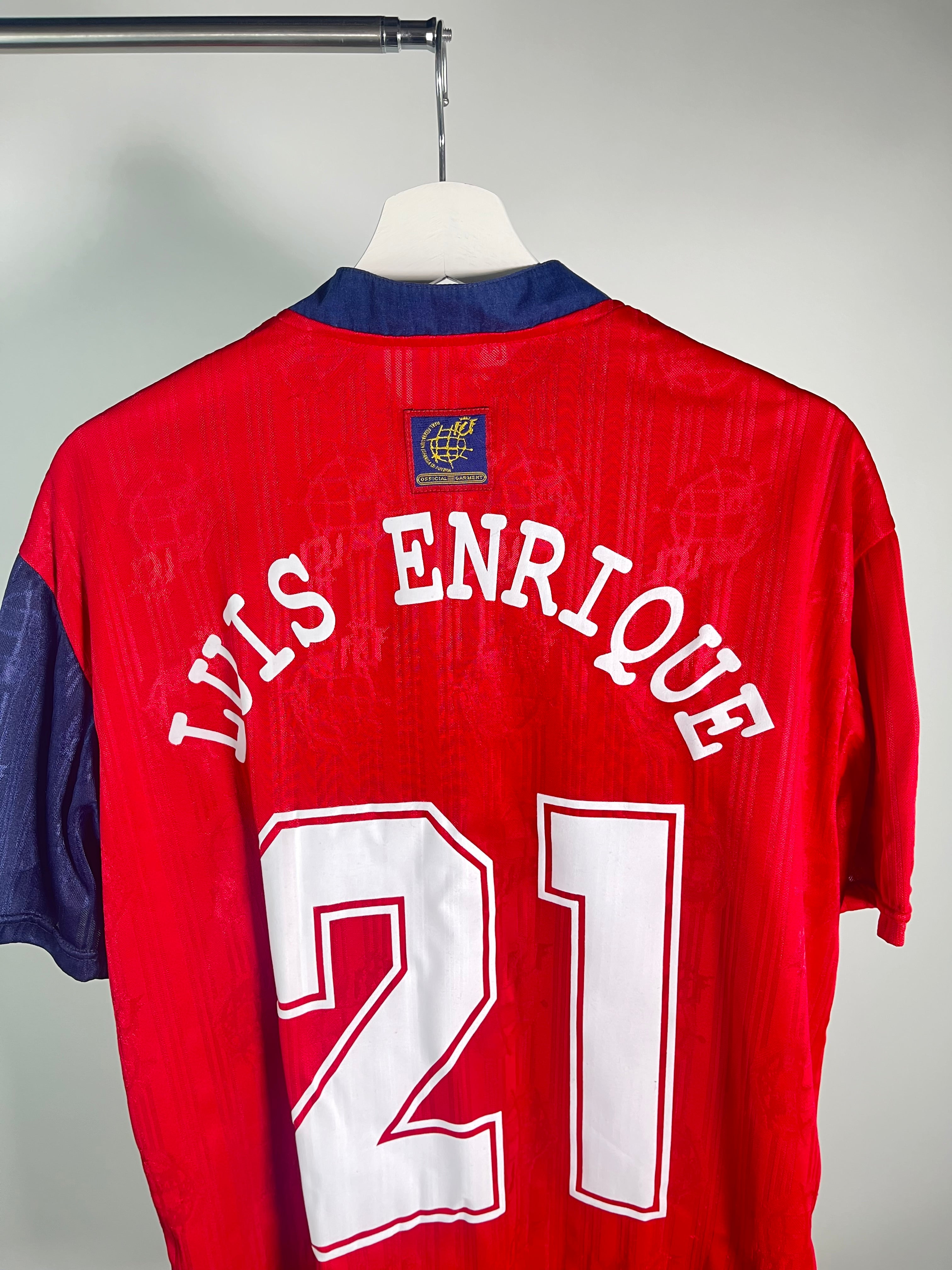 Jersey España Local 1996 1998 *Eurocopa* Luis Enrique (M)