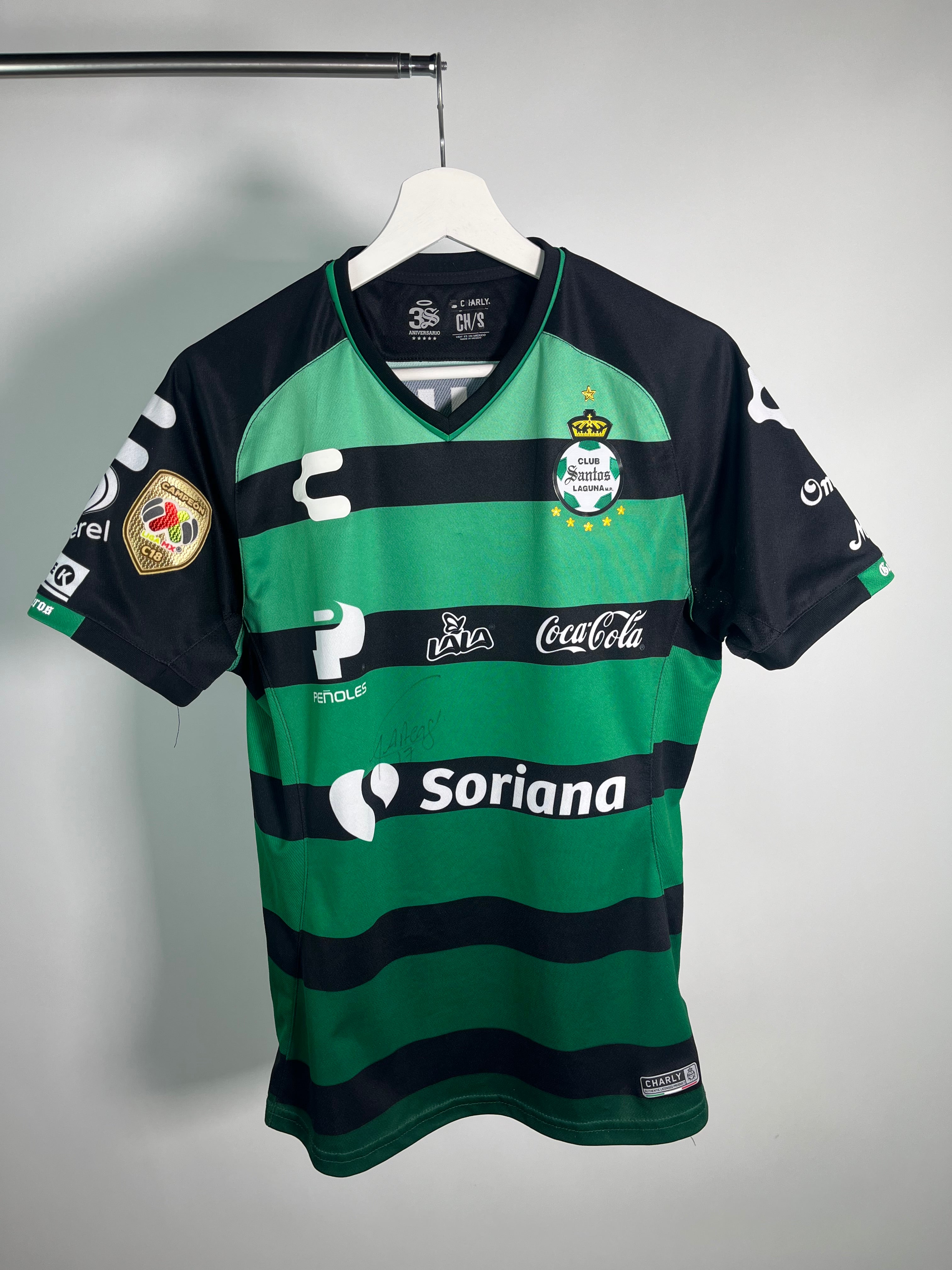 Jersey Santos Laguna Visita 2018 2019 Utilería Autografiado Gerardo Arteaga (S)