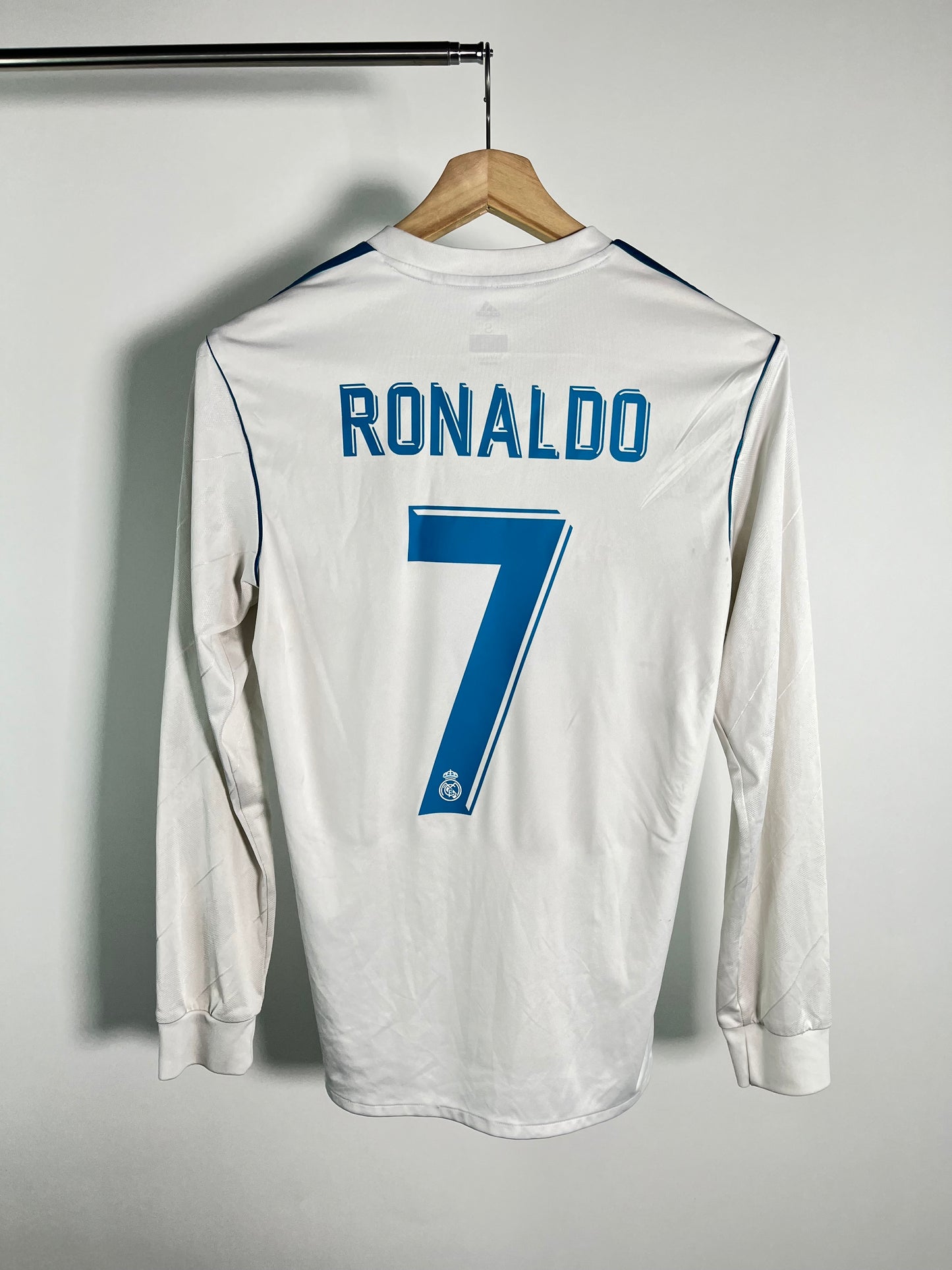 Jersey Real Madrid Local 2017 2018 Manga Larga Cristiano Ronaldo (S)