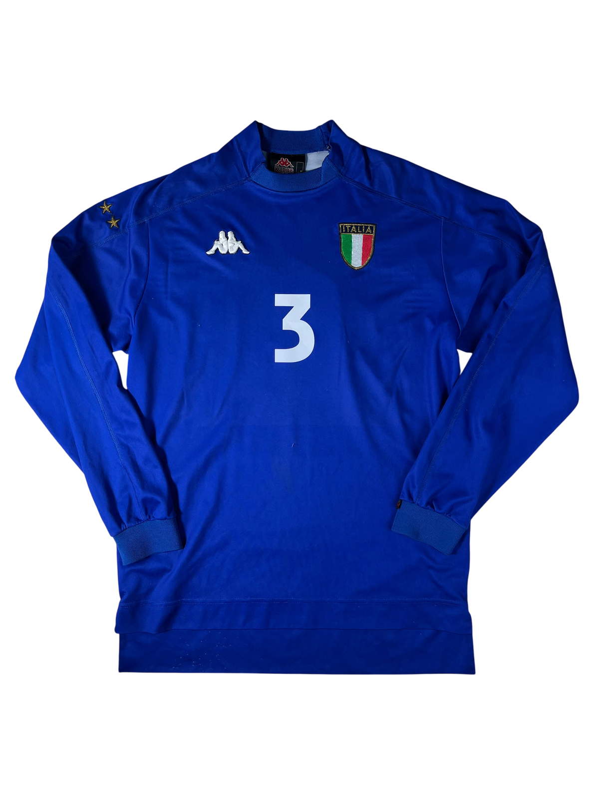 Jersey Italia Local 1999 2000 Versión Jugador Manga Larga Paolo Maldini (L)