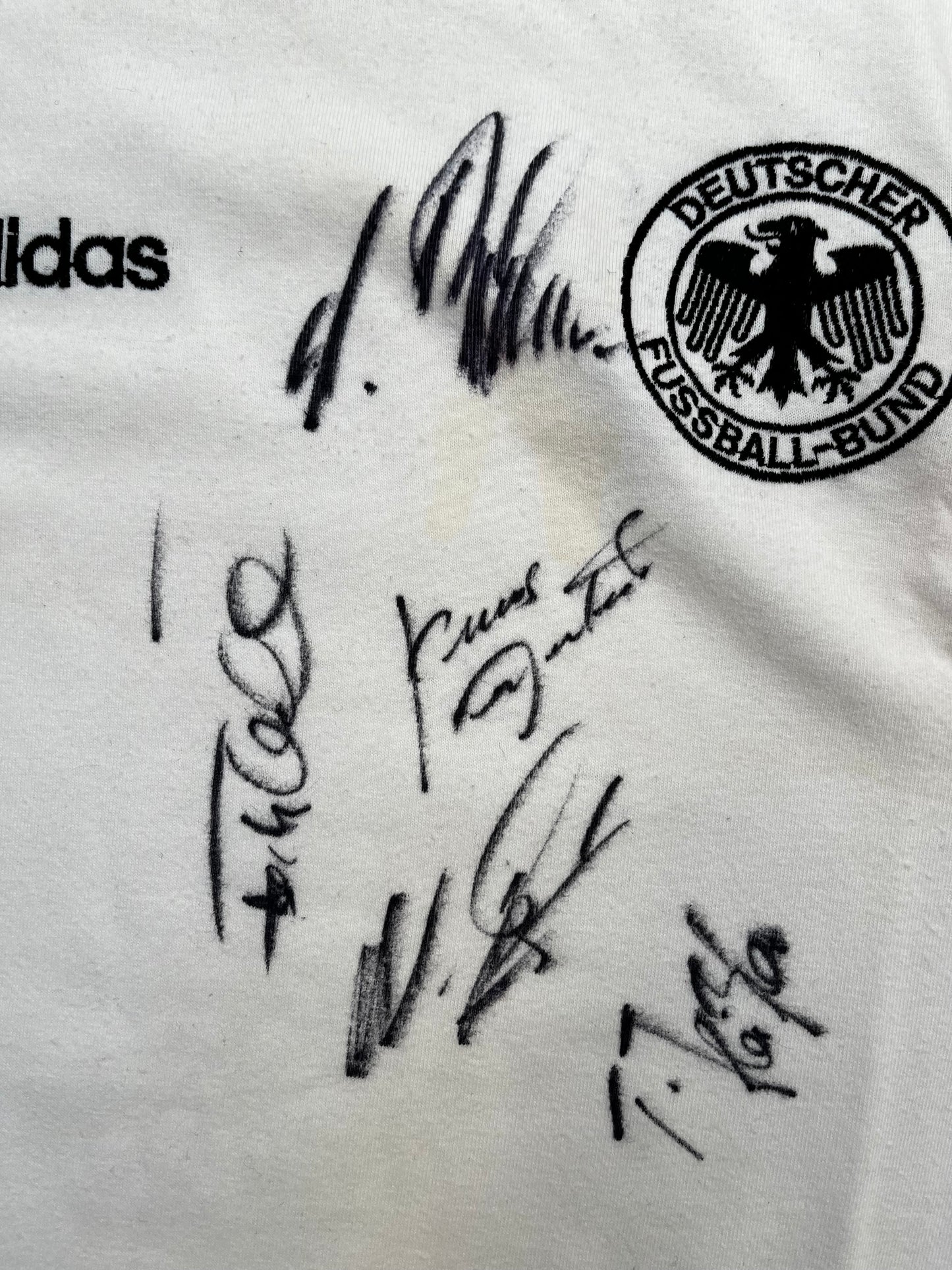 Playera Alemania 1990 1992 Autografiado (M)