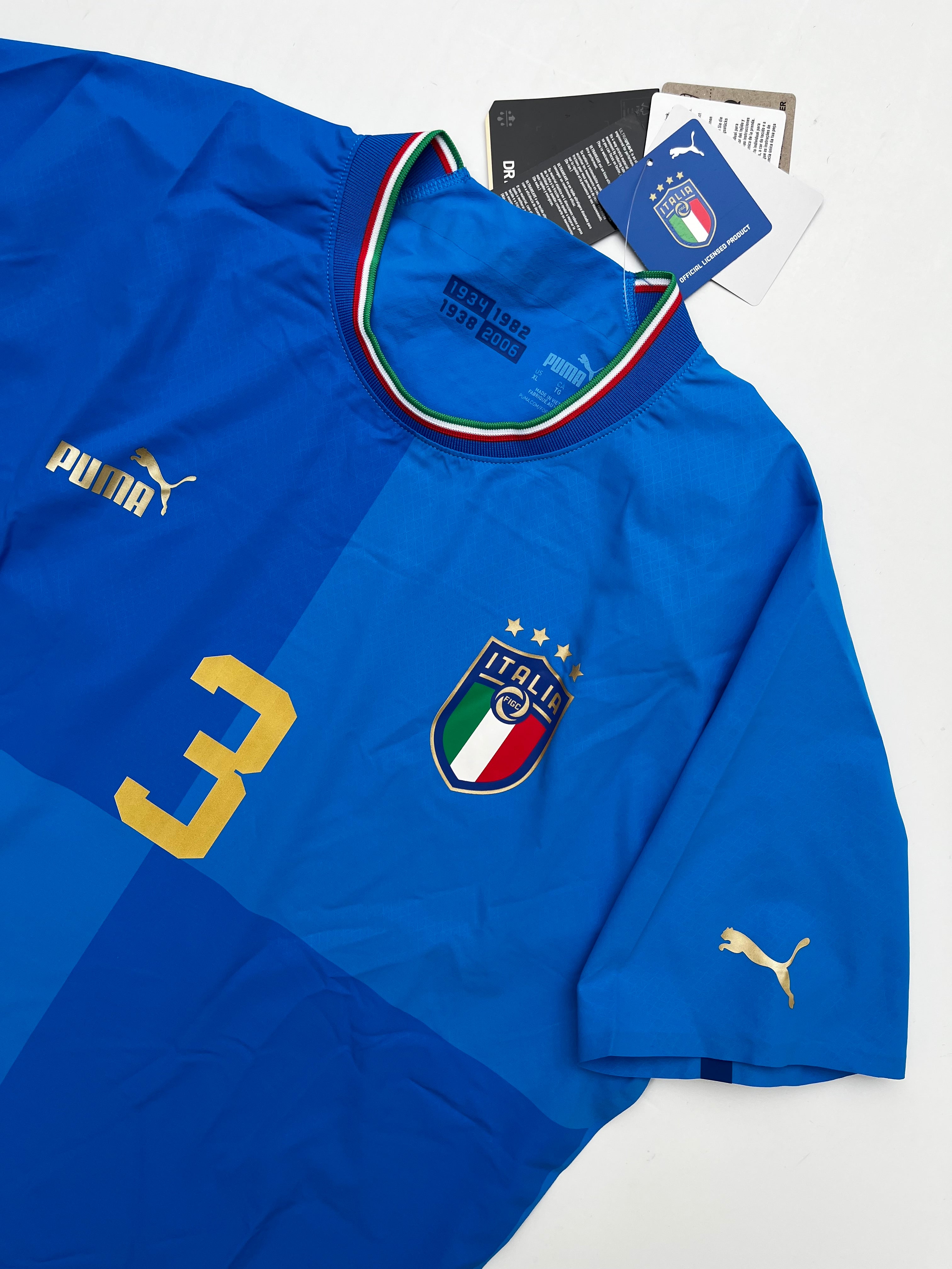 Jersey Italia Local 2022 2023 Versión Jugador *C/Etiquetas* Giorgio Chiellini (XL)
