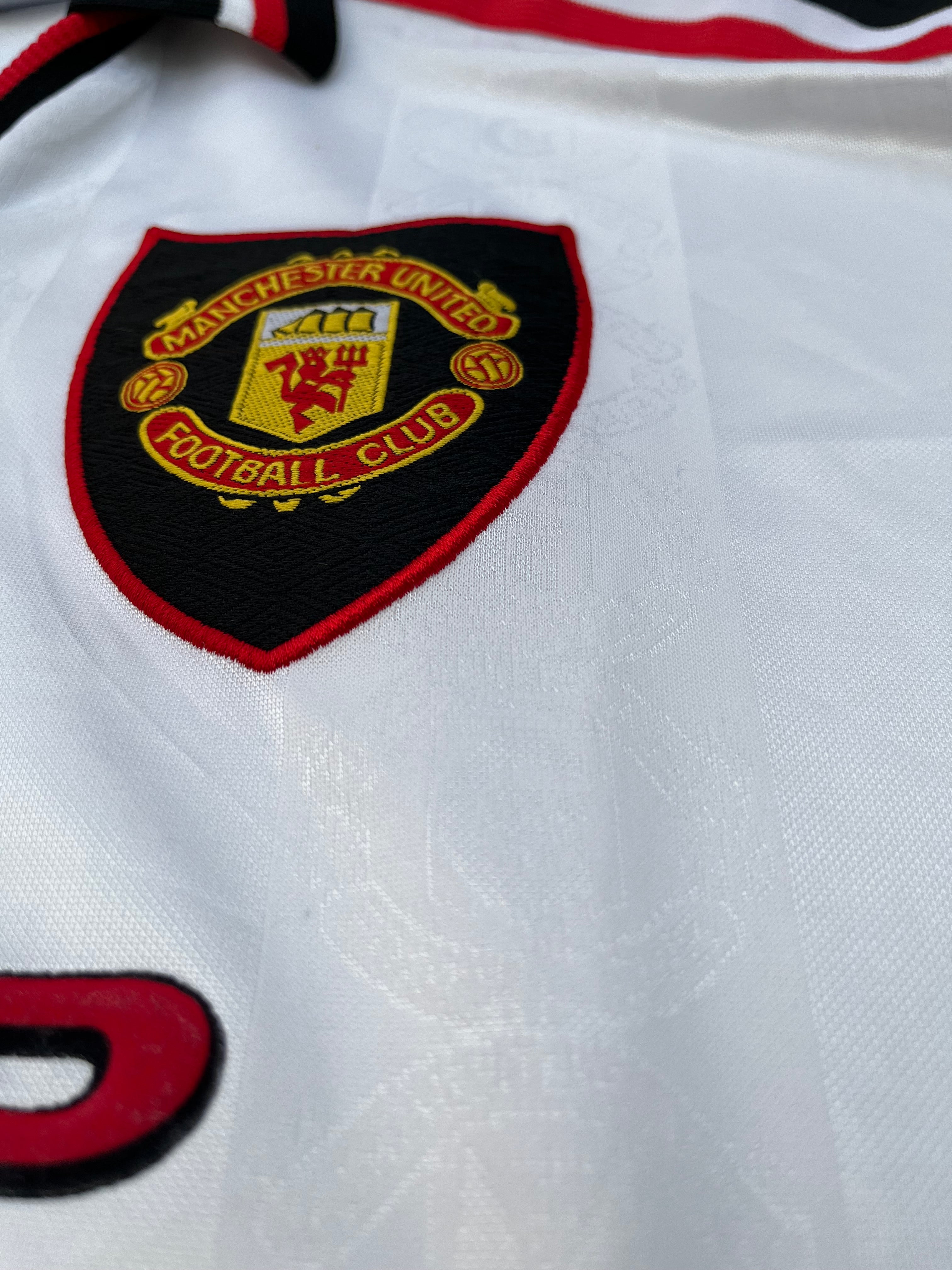 Jersey Manchester United Visita 1998 1999 Manga Larga David Beckham (XL)