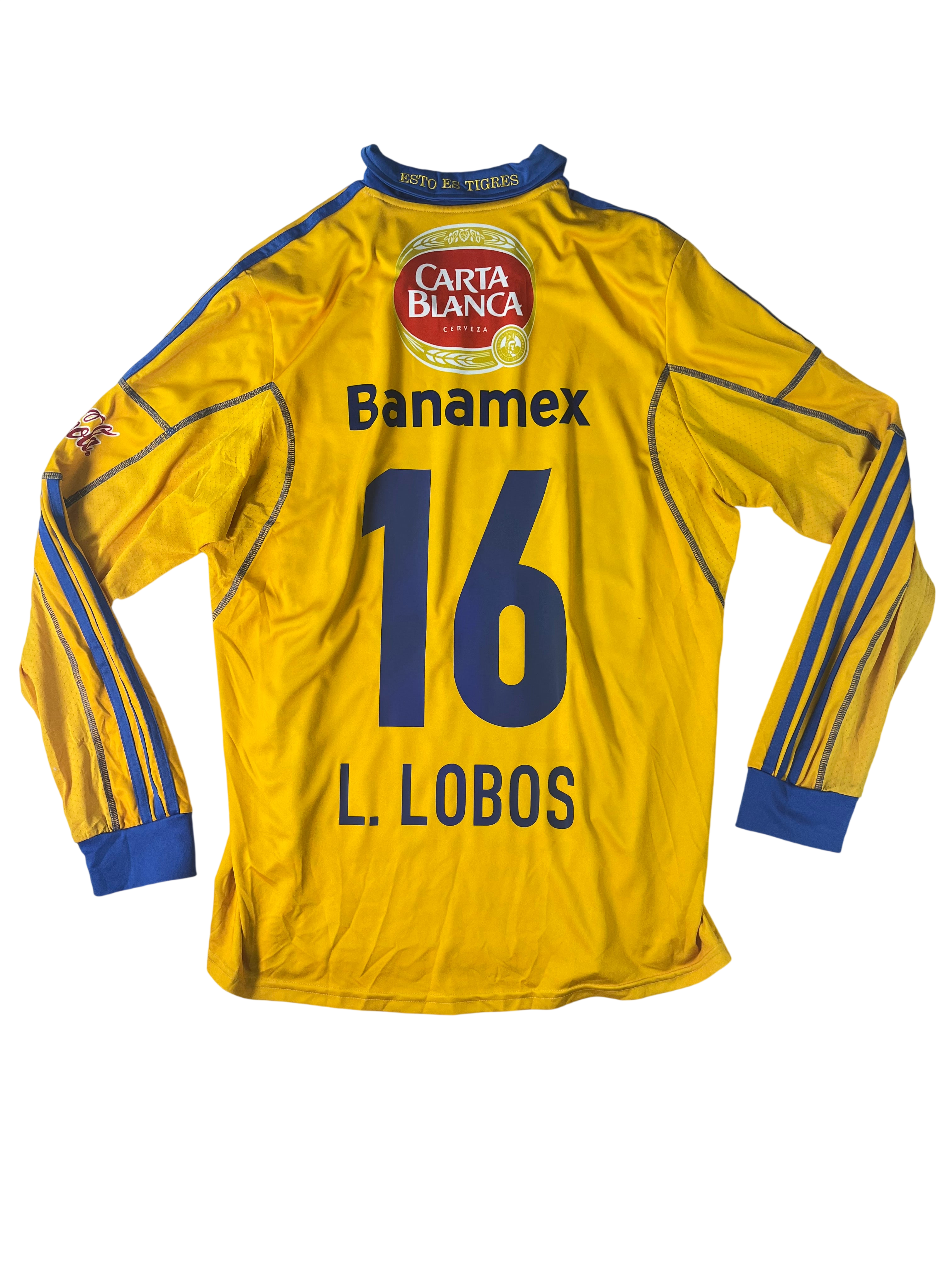 Jersey Tigres Local 2013 2014 Manga Larga Lucas Lobos (L)