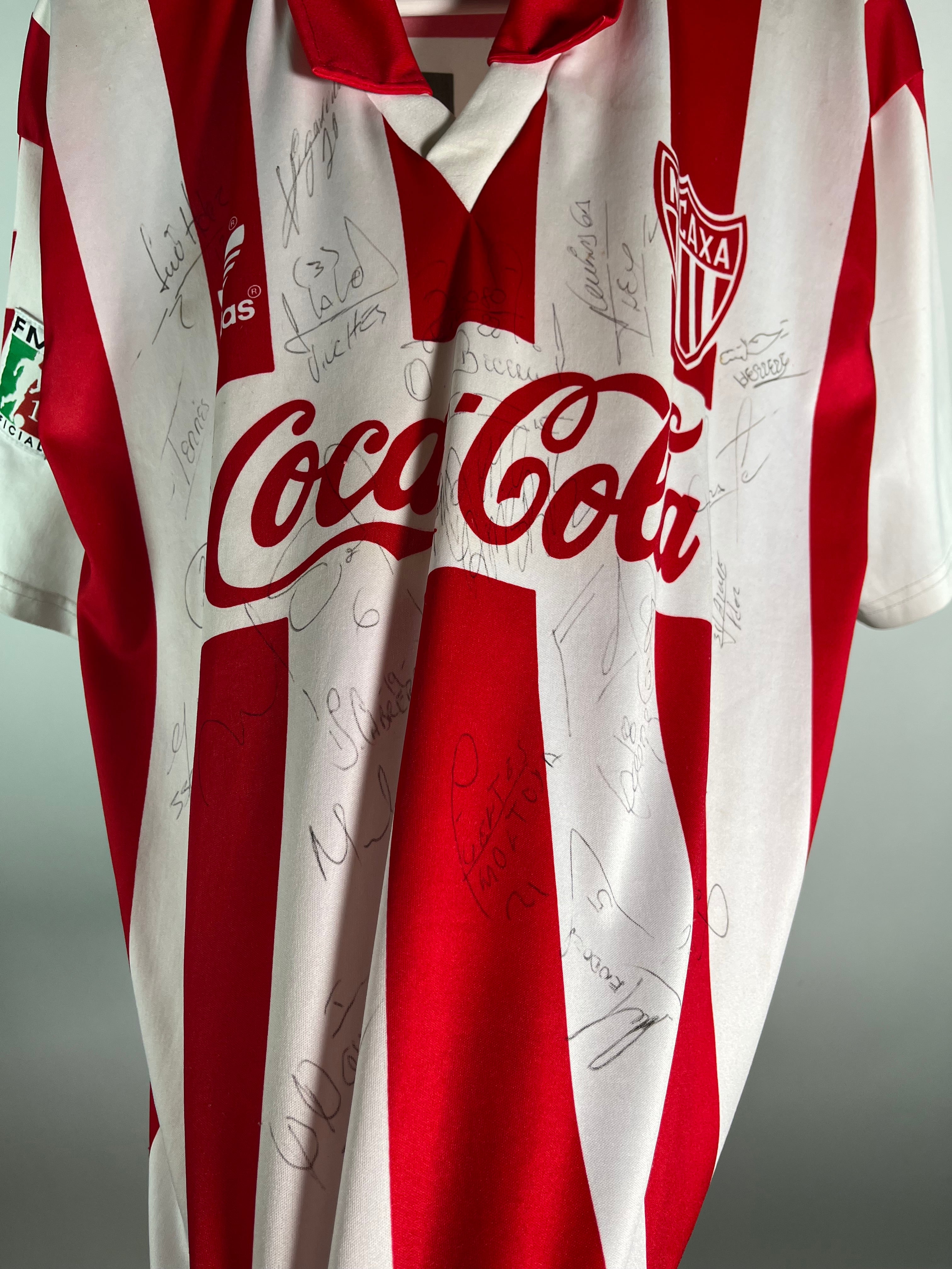 Jersey Necaxa Local 1994 1995 Utilería Octavio Becerril Autografiada (M)