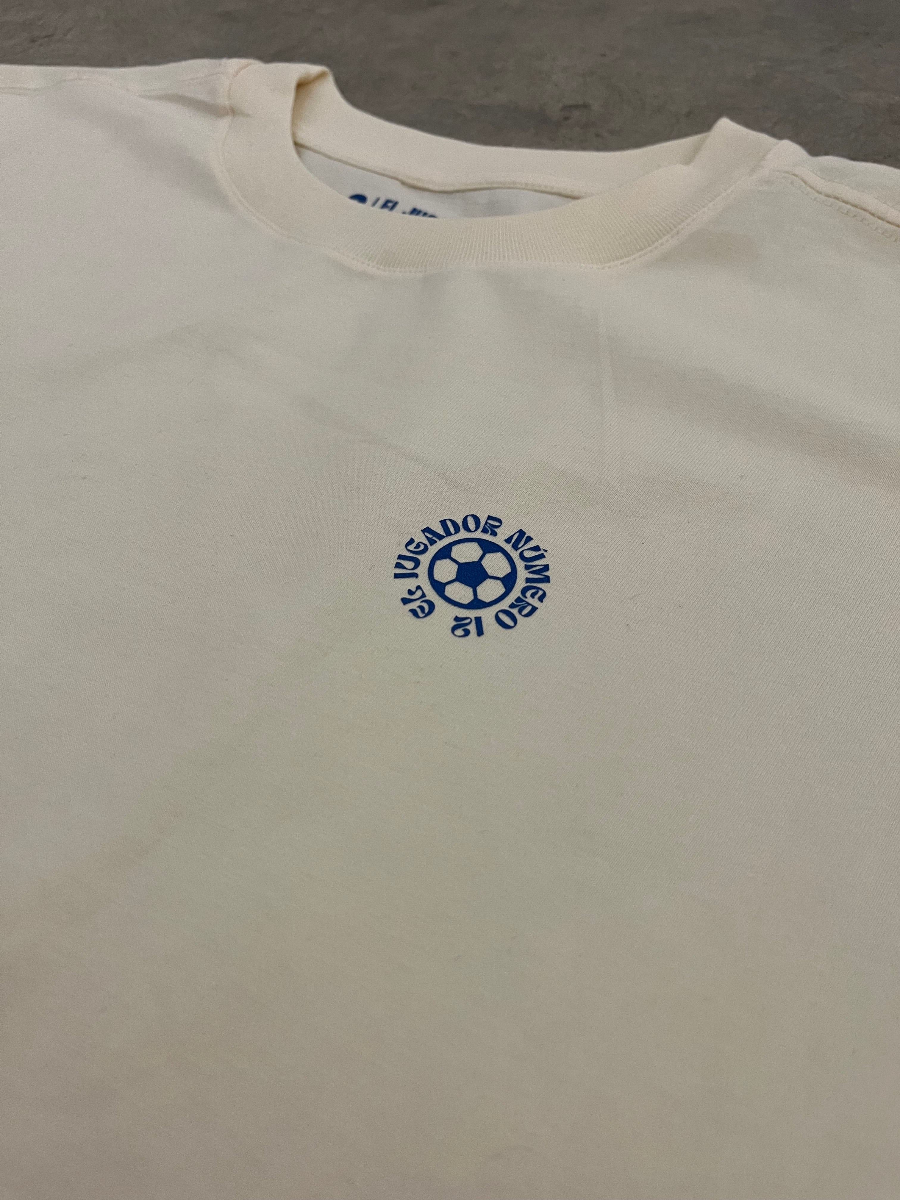 Playera El Jugador Número 12 Beige (Oversized Fit)