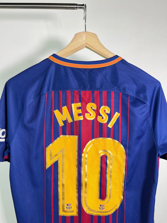 Jersey Barcelona Local 2017 2018 Lionel Messi (L)