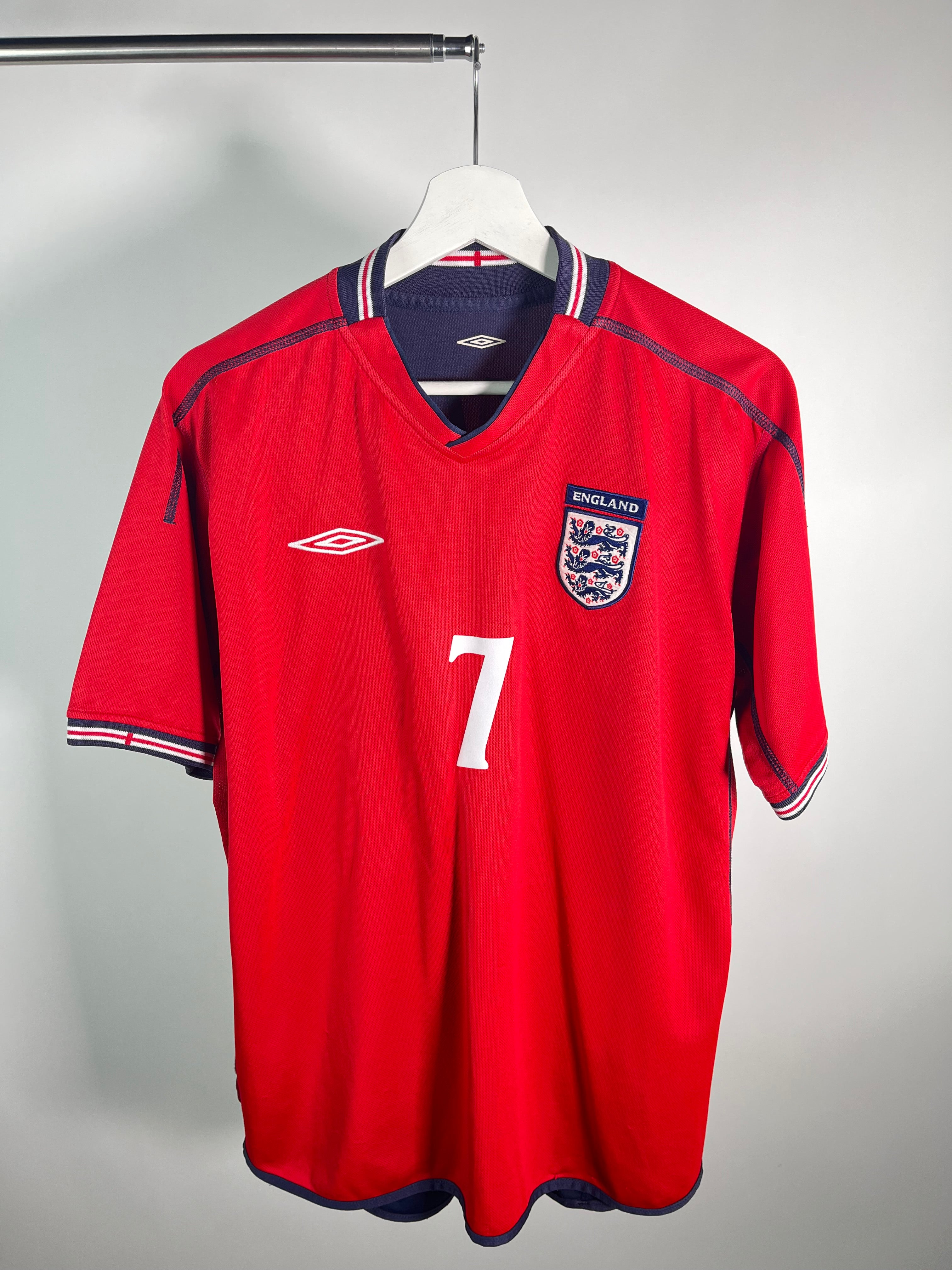 Jersey Inglaterra Visita 2004 2006 *Doble Vista* David Beckham (L)