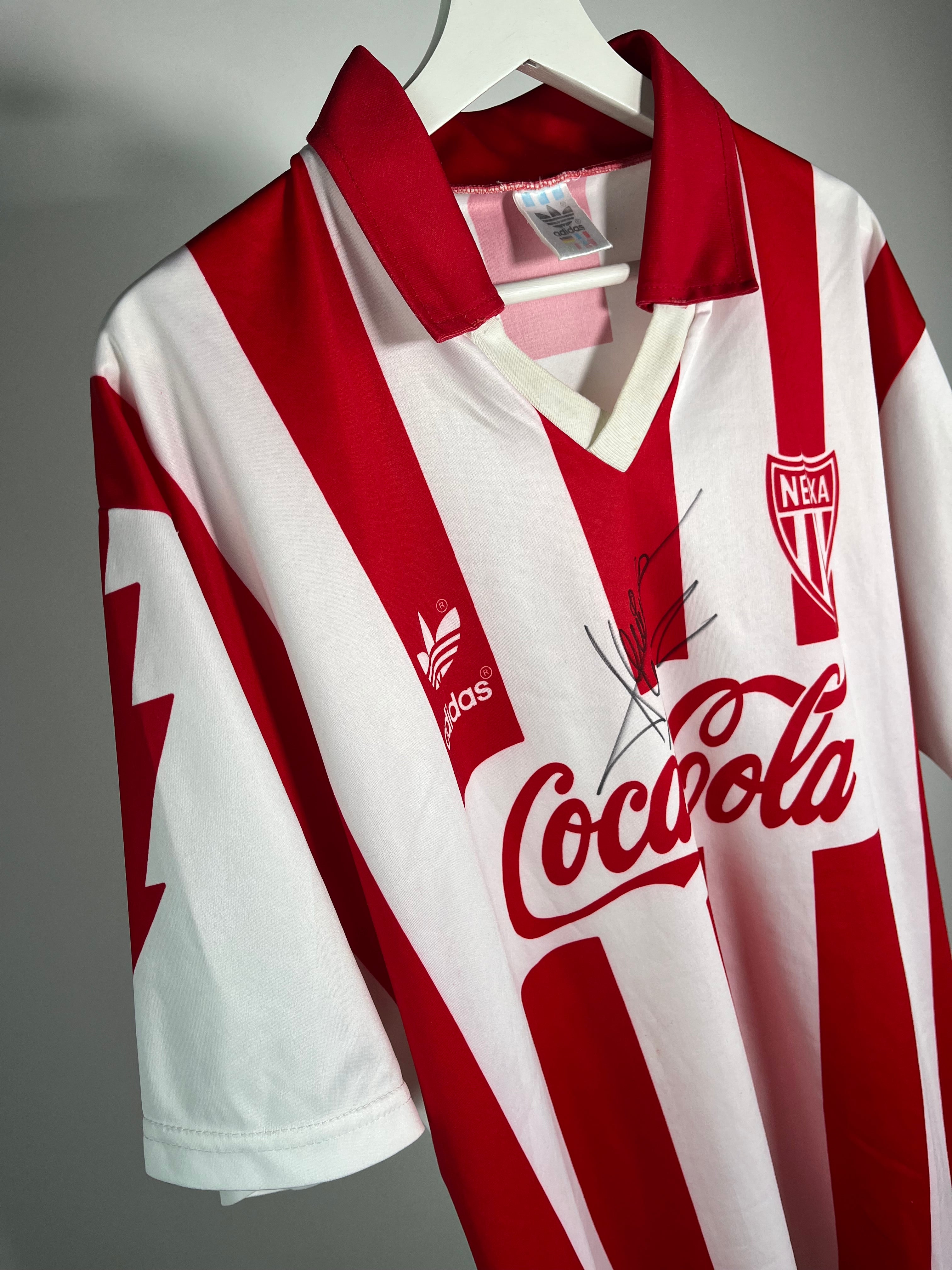 Jersey Necaxa Local 1994 1995 Autografiado Alex Aguinaga (XL)