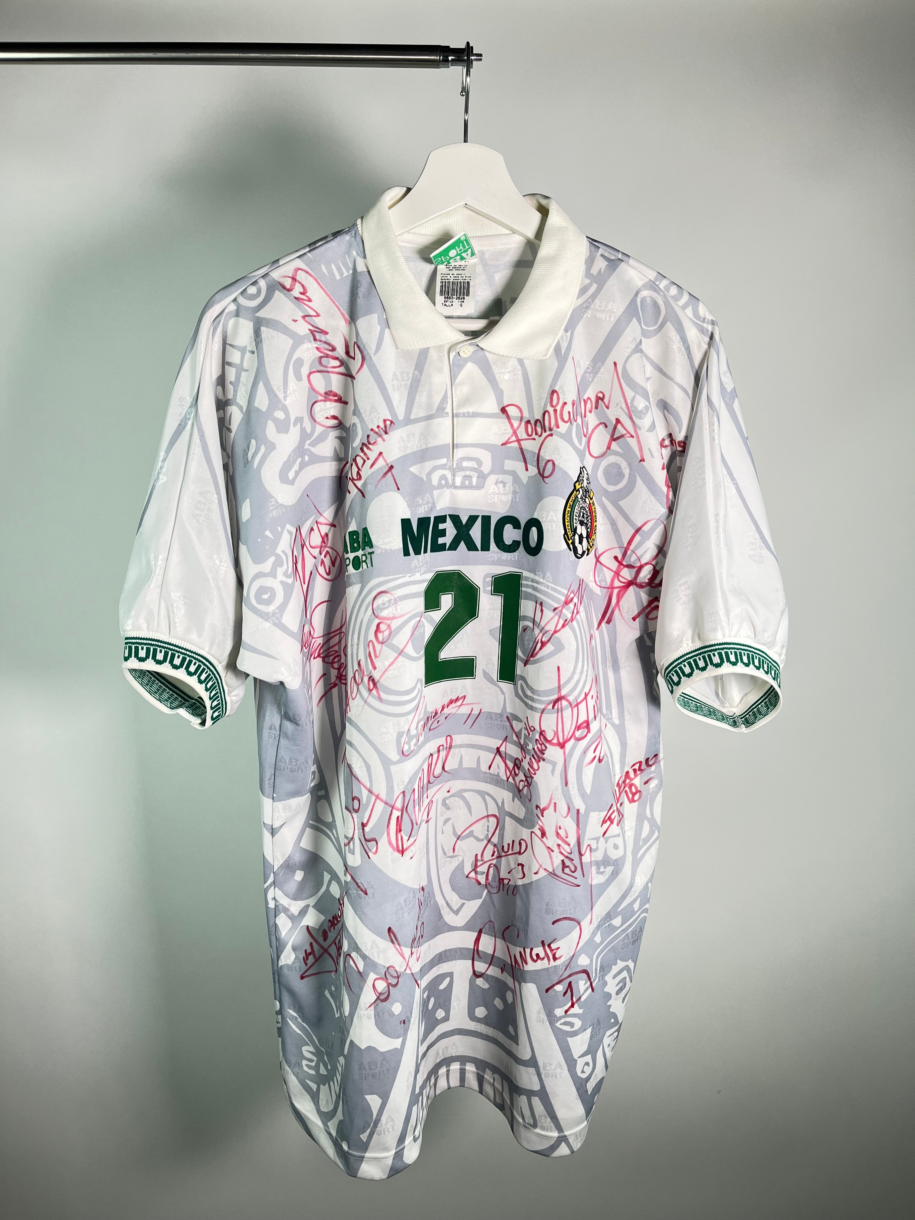 Jersey México Visita 1997 1998 Match Worn Autografiado Edson Astivia (L)