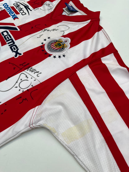 Jersey Chivas Local 2001 2002 Utilería Ramón Morales Autografiado (L)