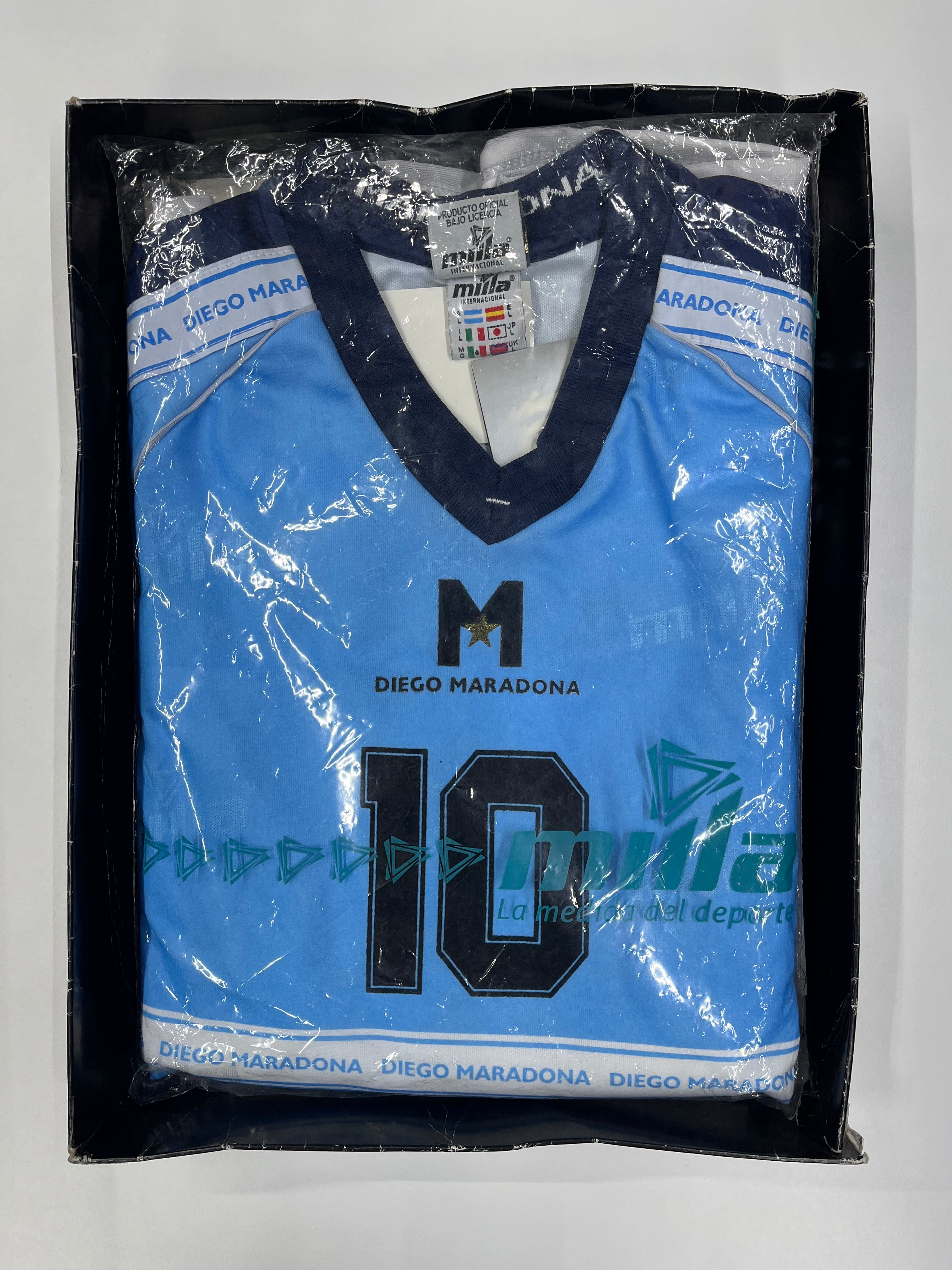 Jersey Maradona Especial 2003 Autografiado Con Certificado y Foliado Diego Armando Maradona *C/Etiquetas* (L)
